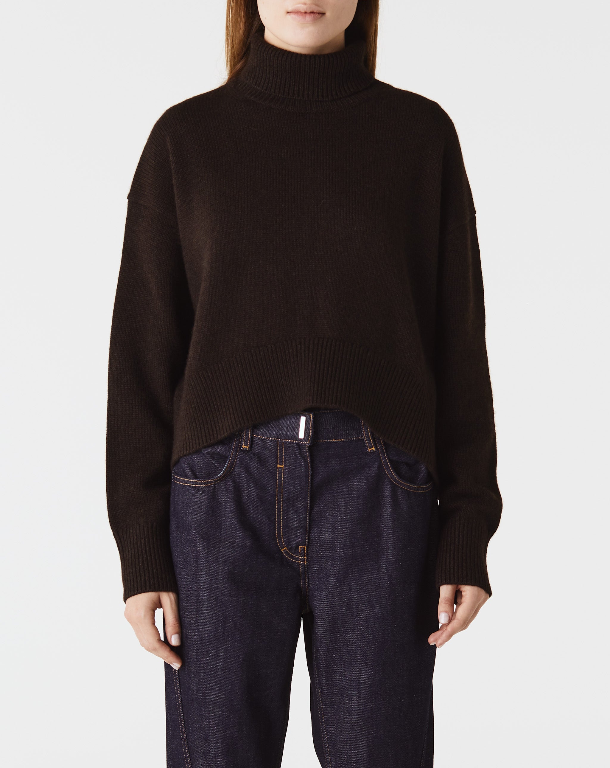 Cropped High Neck Sweater