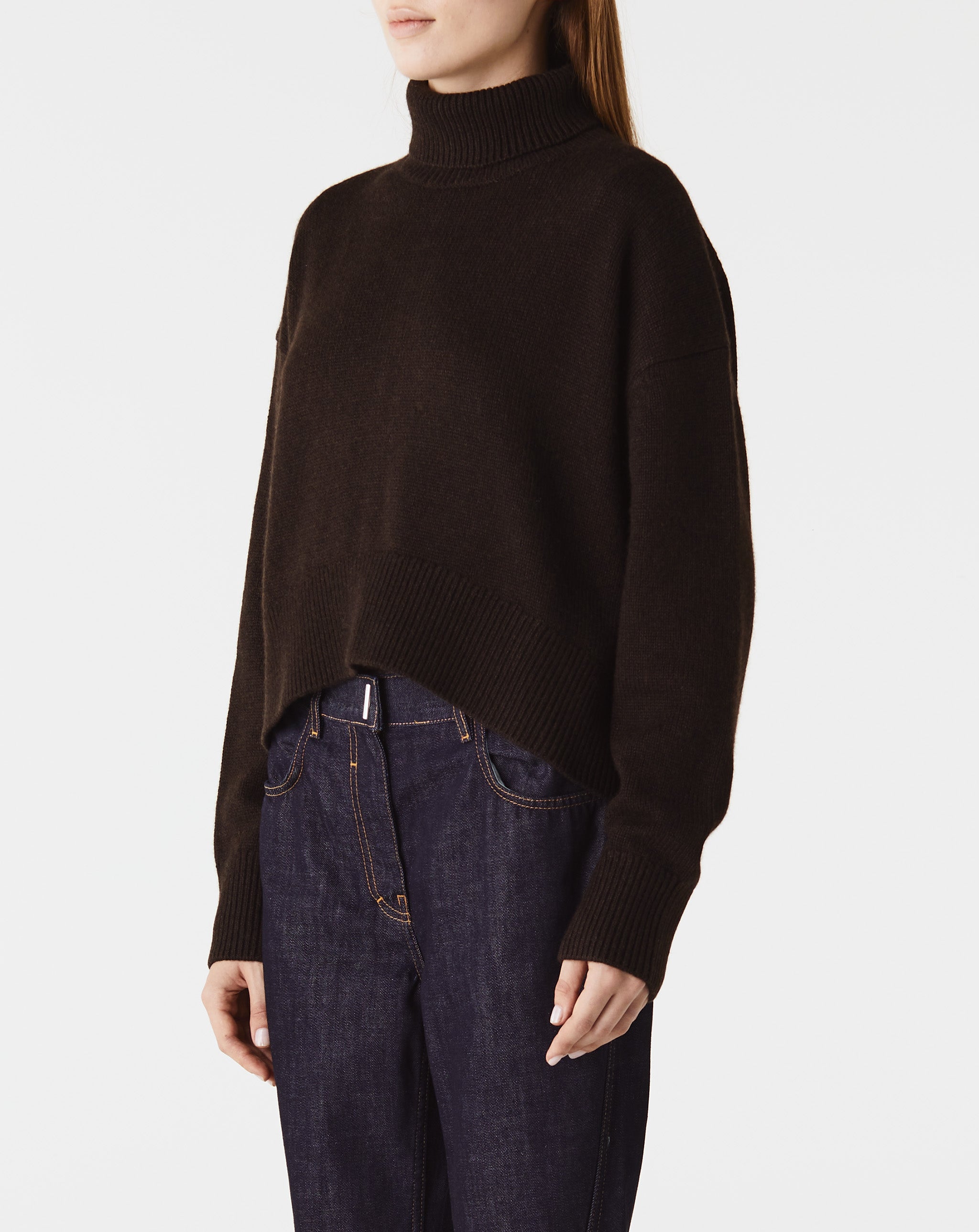 Cropped High Neck Sweater
