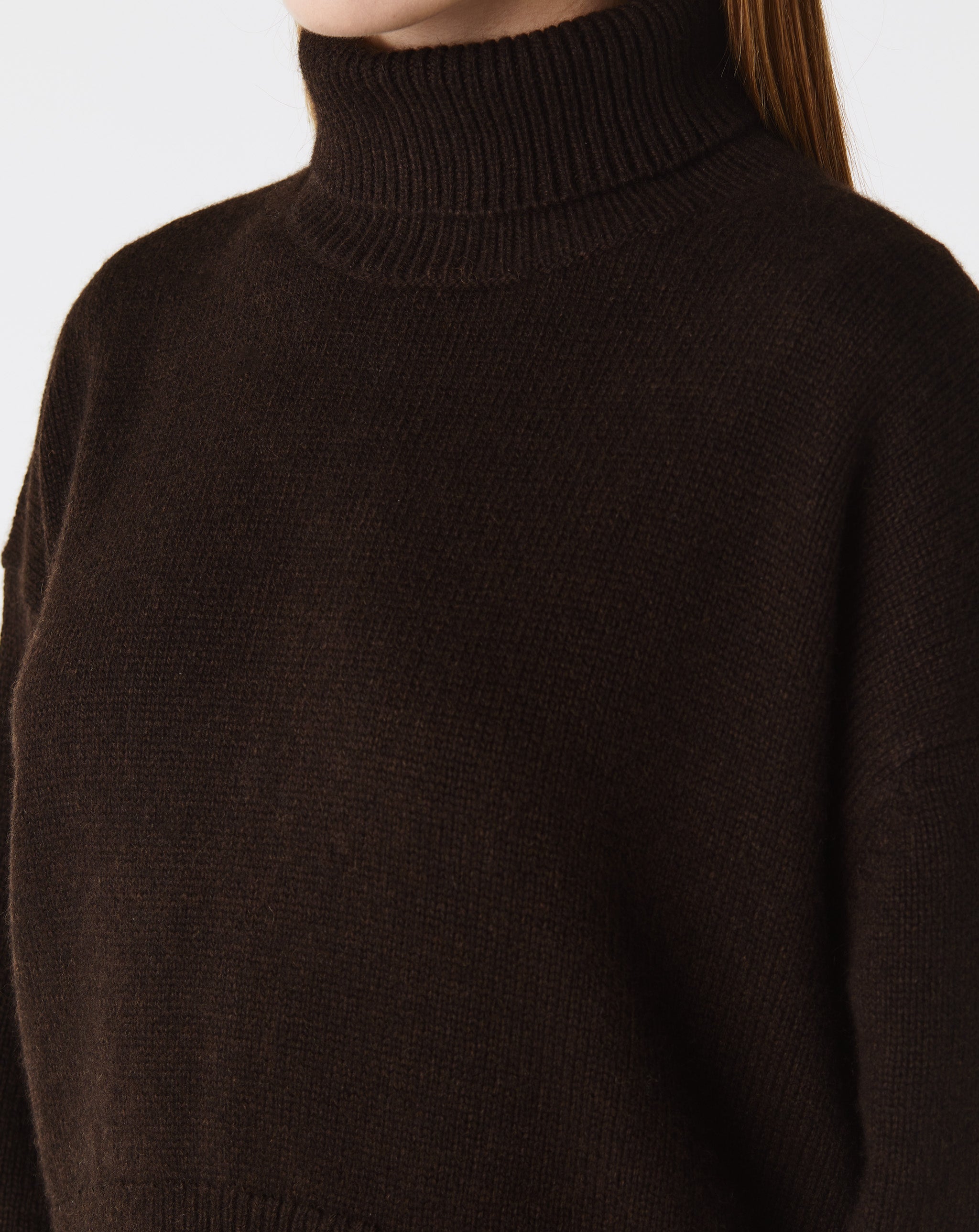 Cropped High Neck Sweater