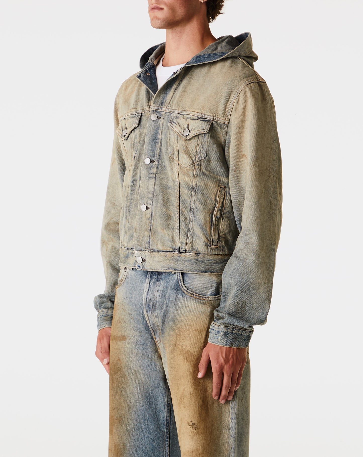 Men's Hooded Jean Jacket
