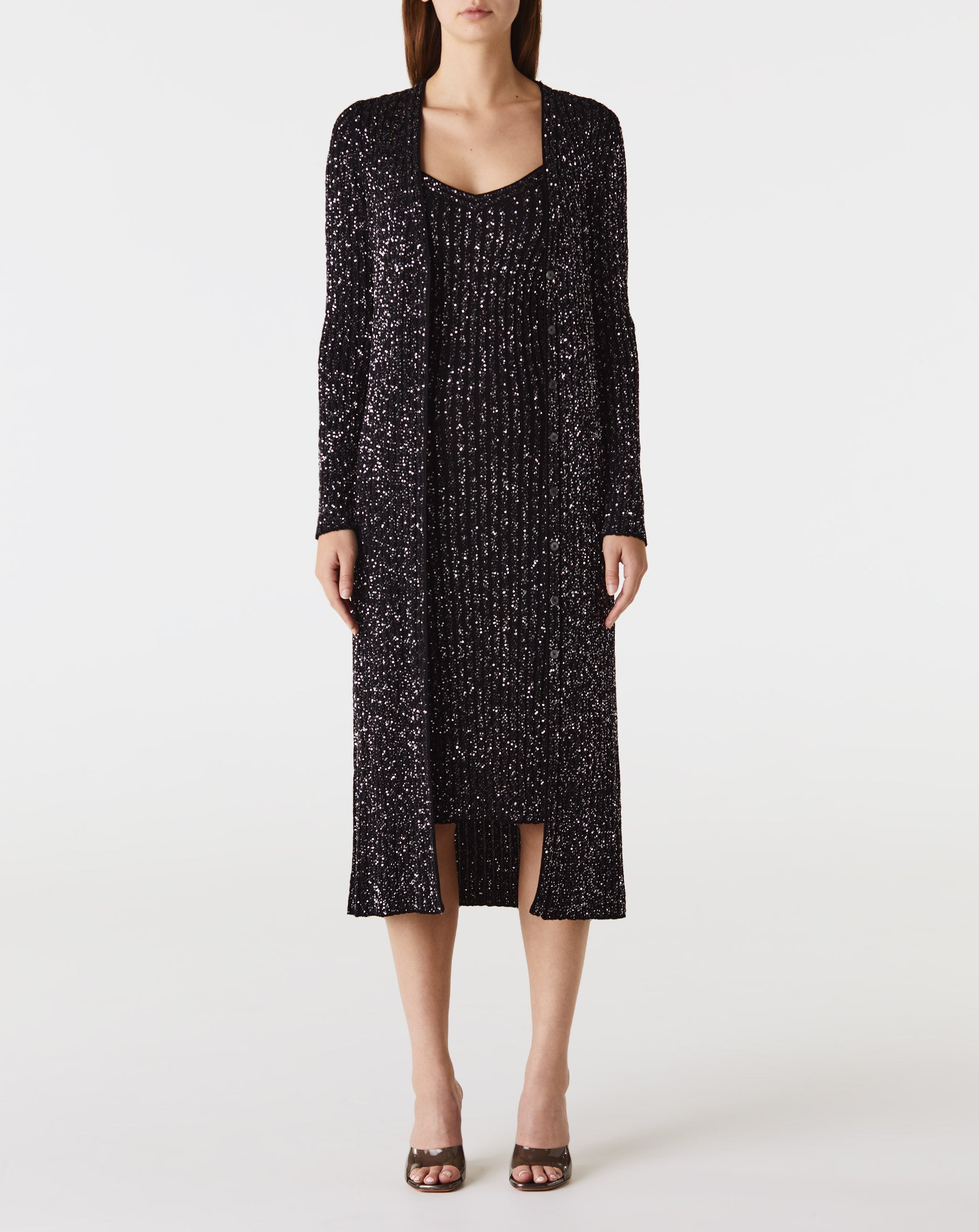 Paillette Long Cardigan