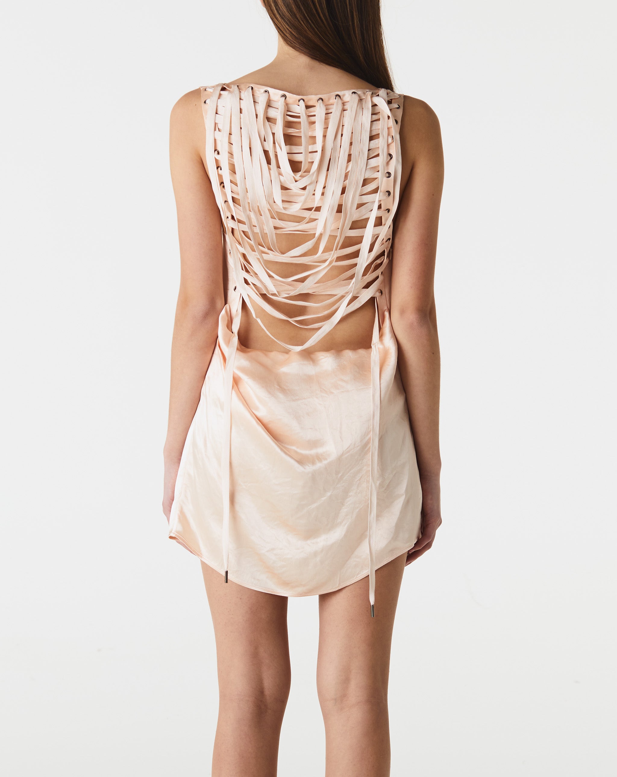 Corset Laced Satin Dress