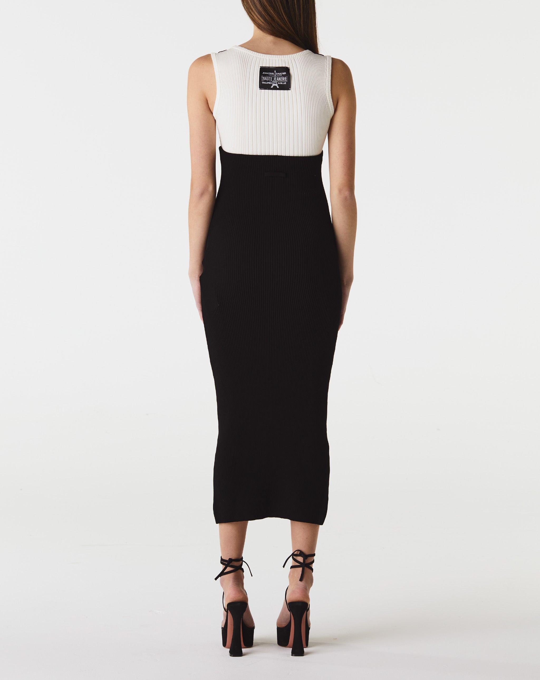 Bicolor Knit Long Dress