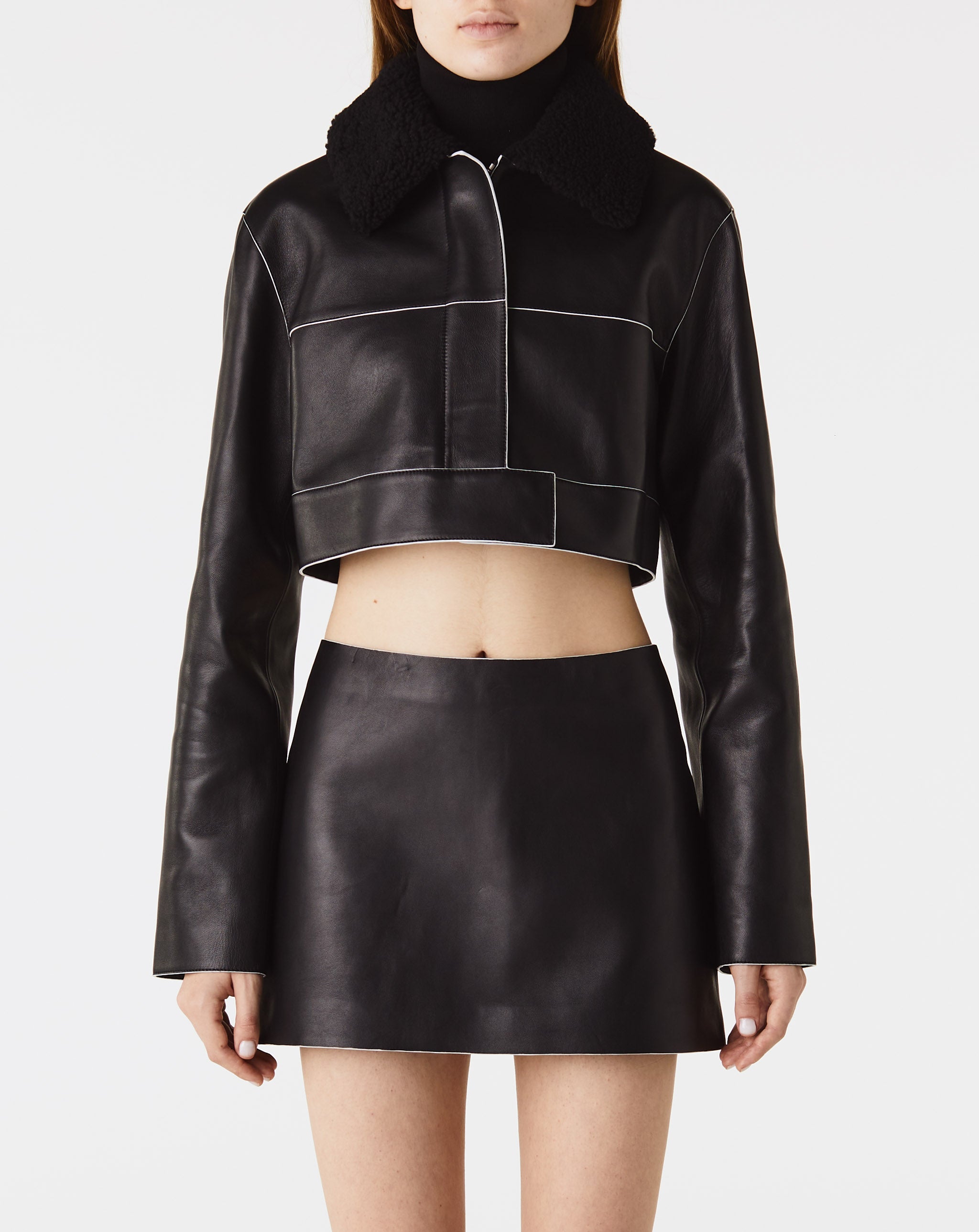 Micro Leather Biker Jacket
