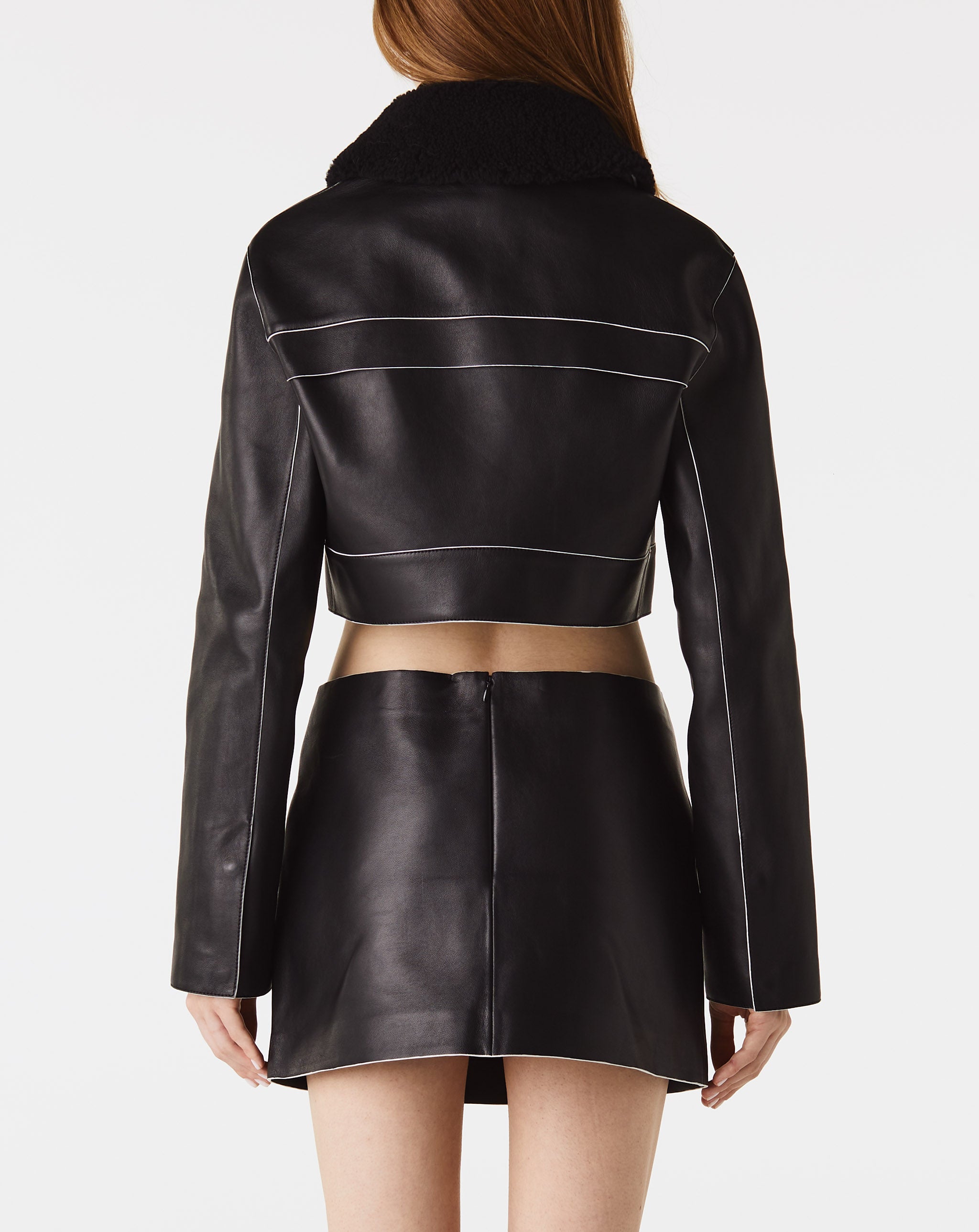 Micro Leather Biker Jacket