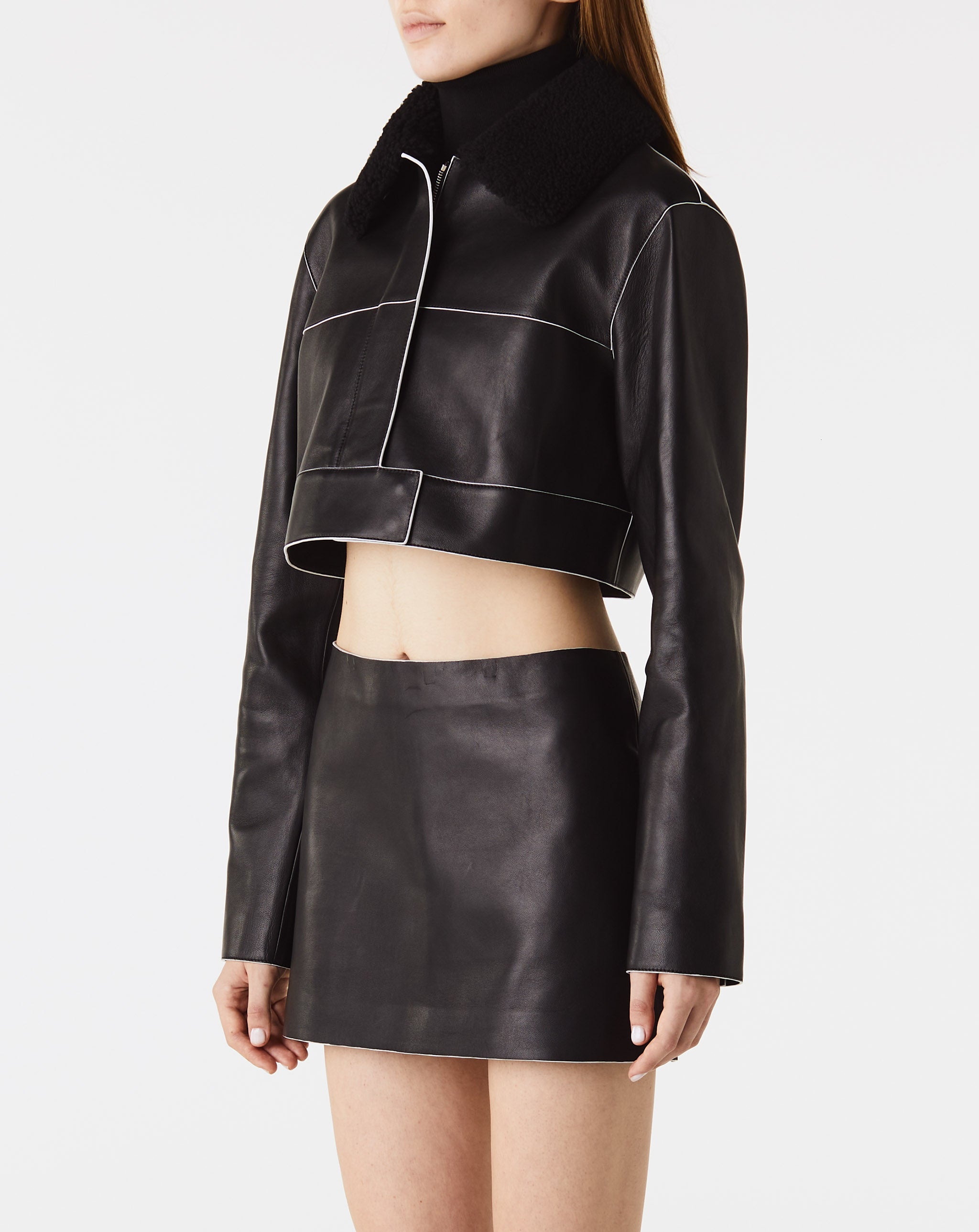 Micro Leather Biker Jacket