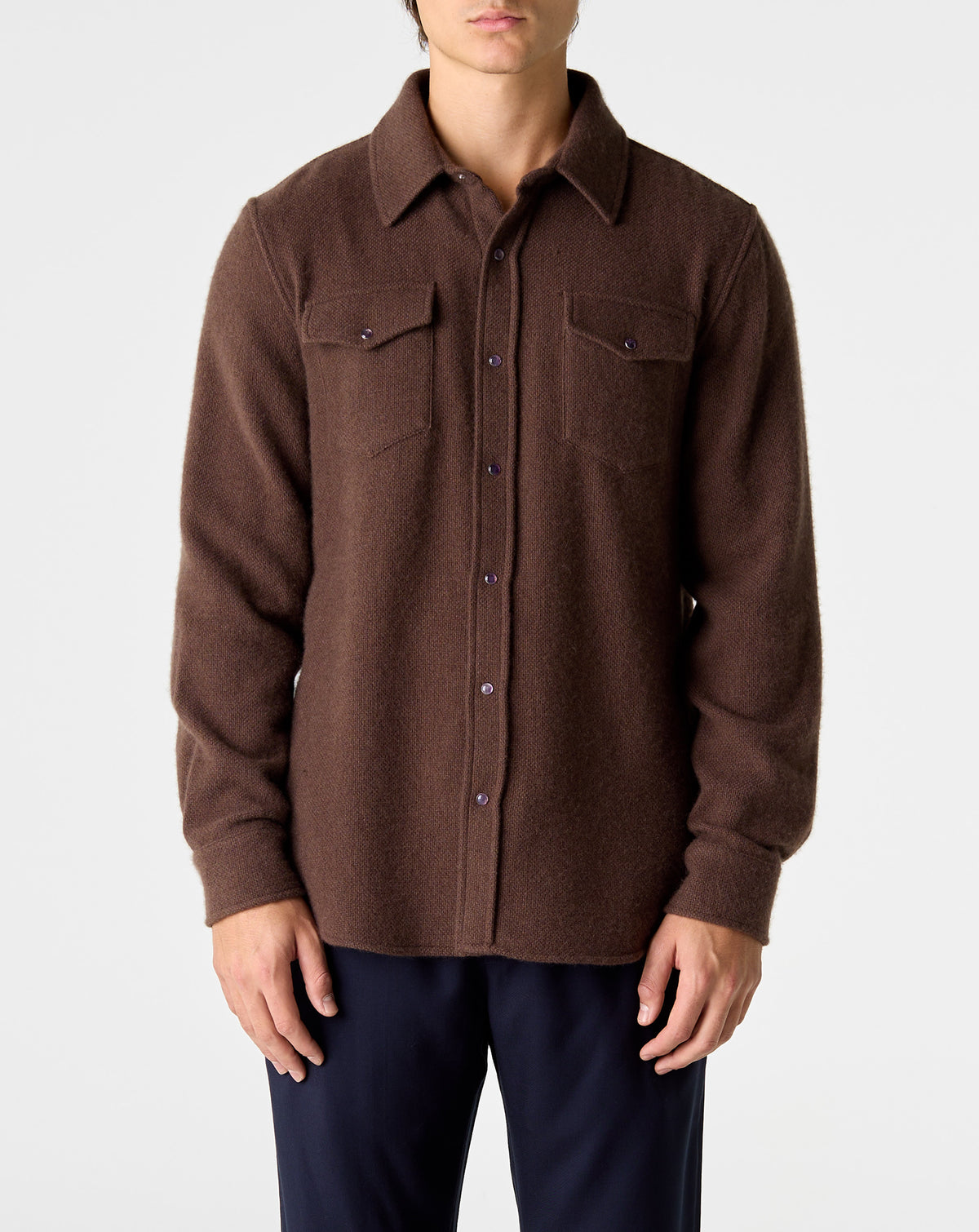 Chocolate Brown Solid Shirt