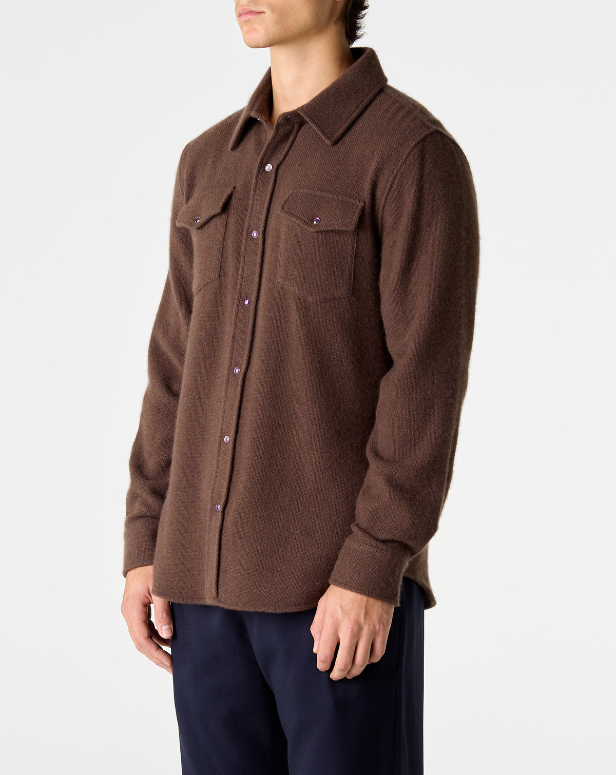 Chocolate Brown Solid Shirt