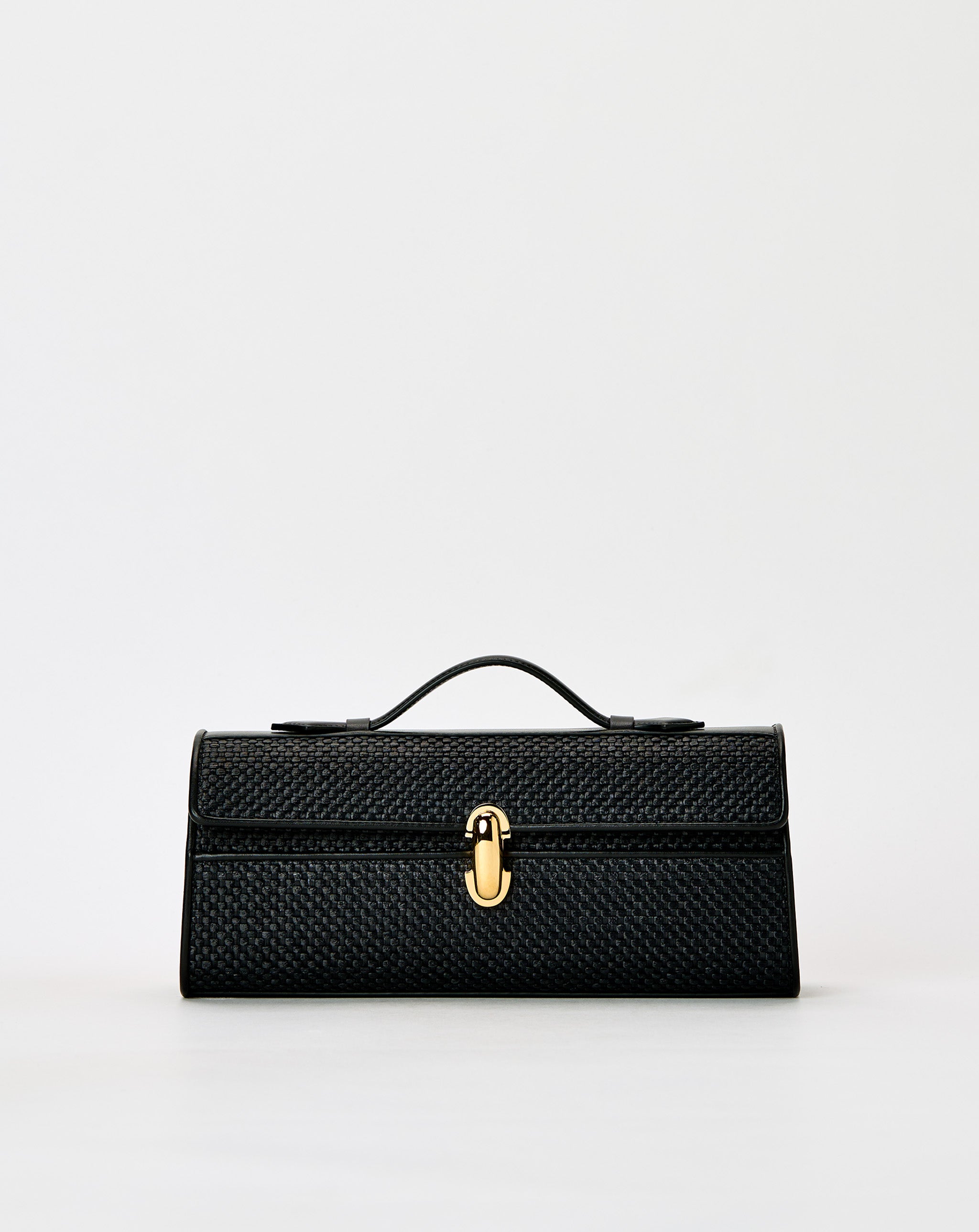 Slim Symmetry Pochette In Raffia Woven