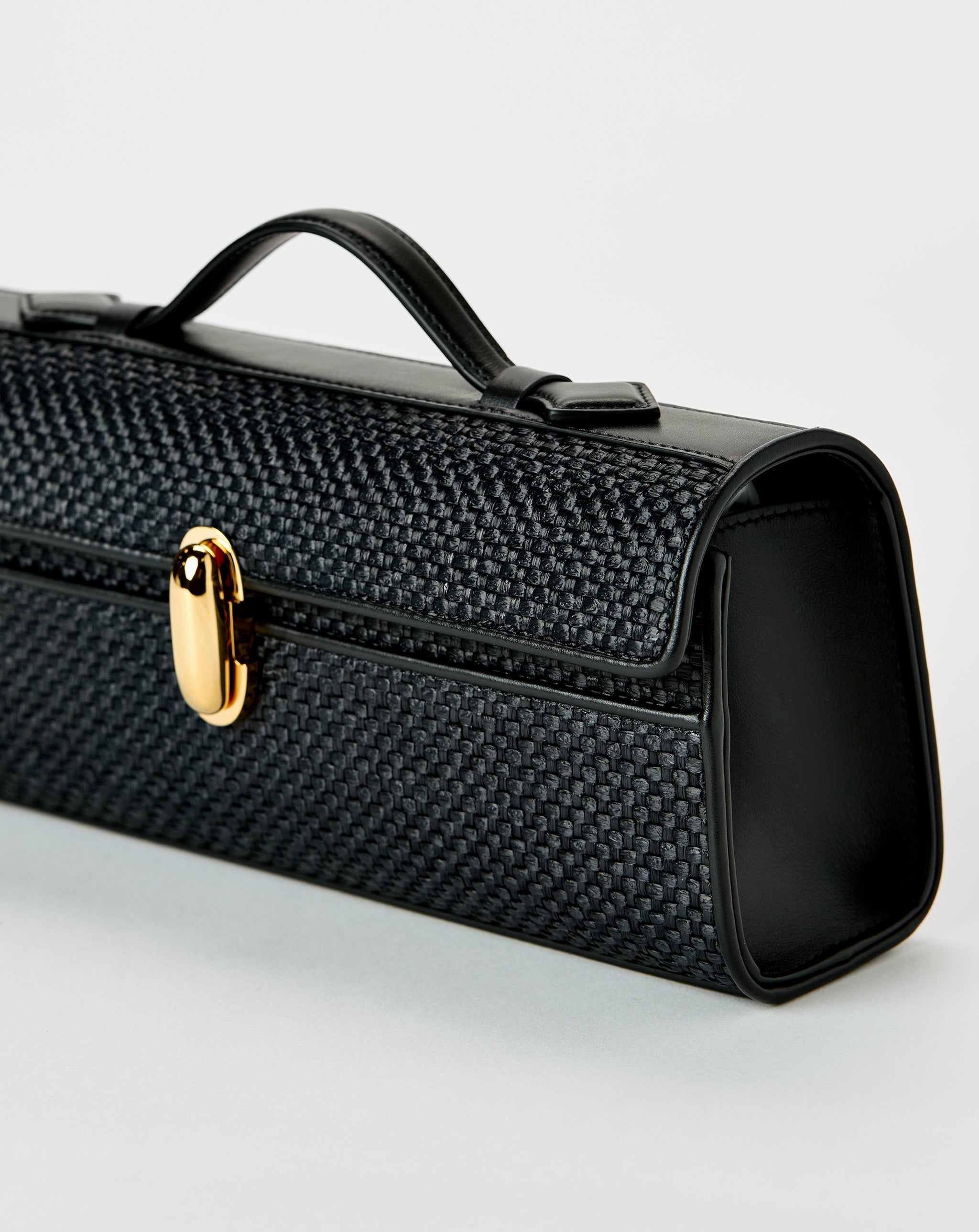 Slim Symmetry Pochette In Raffia Woven