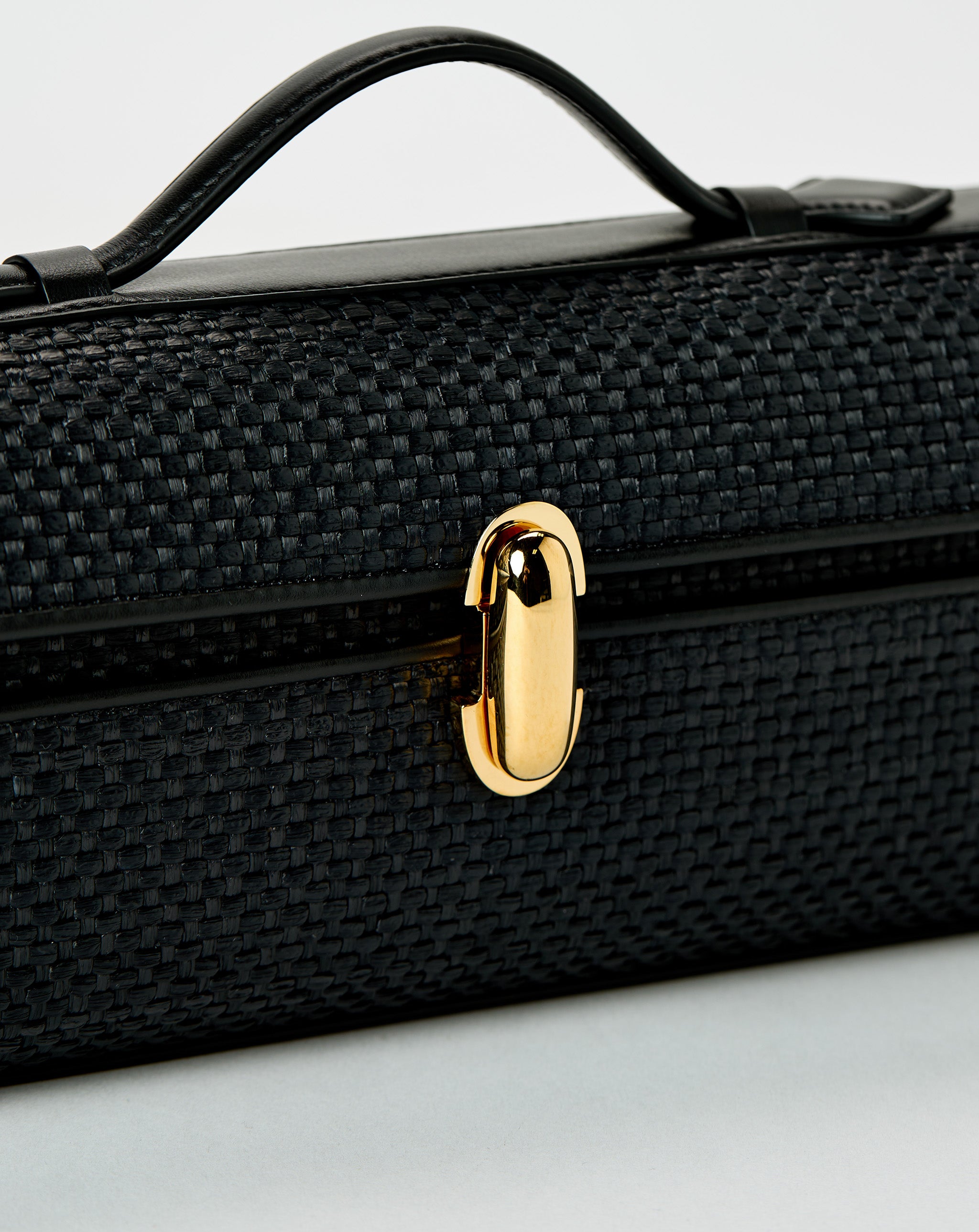 Slim Symmetry Pochette In Raffia Woven