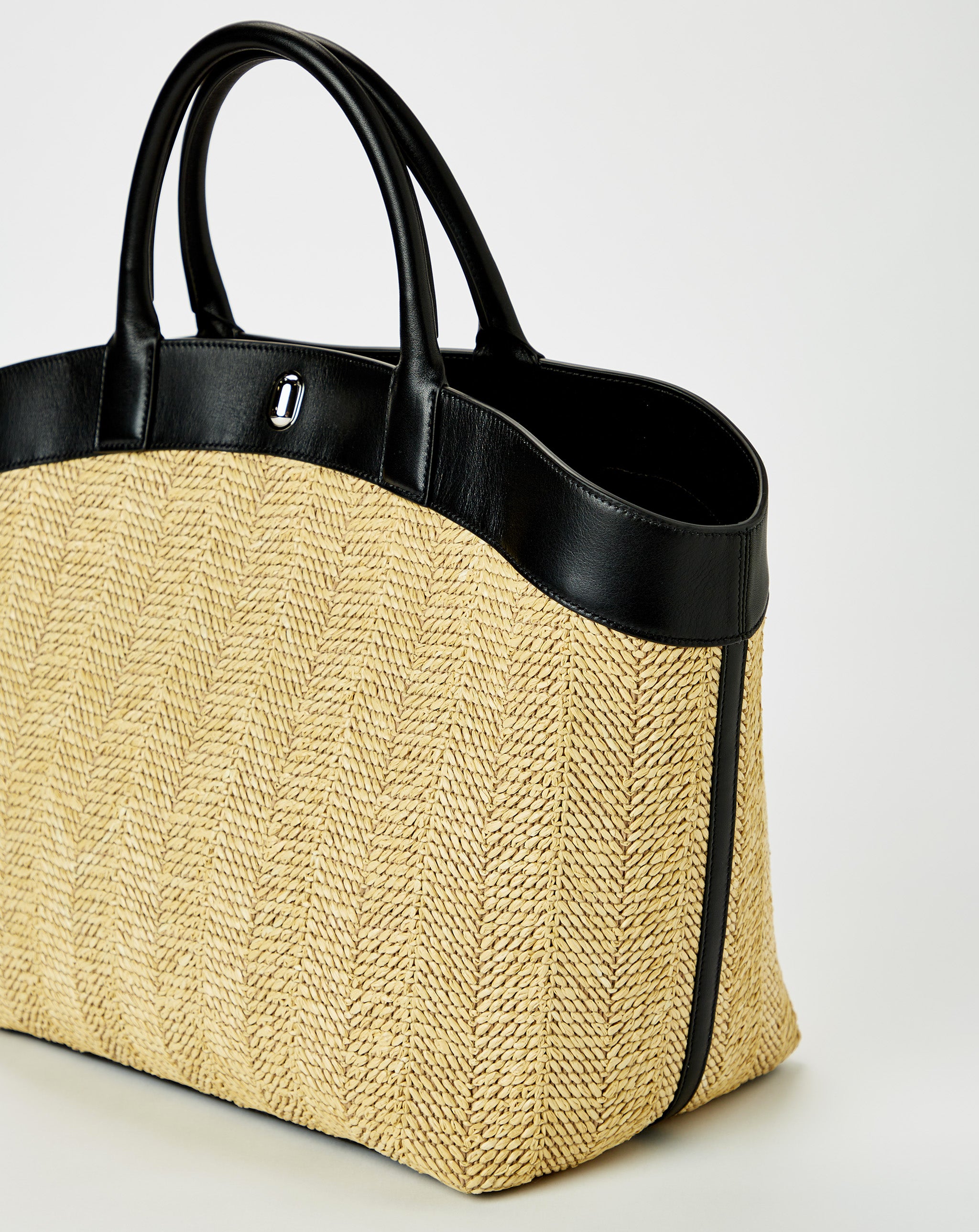 Large Tondo Tote In Raffia