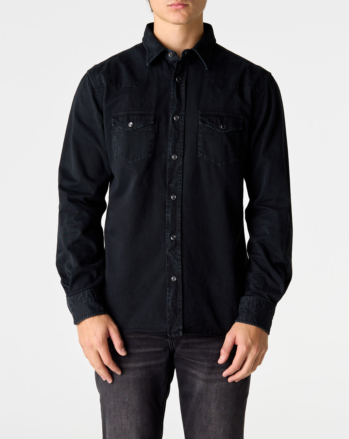Twill Slim Western Shirt