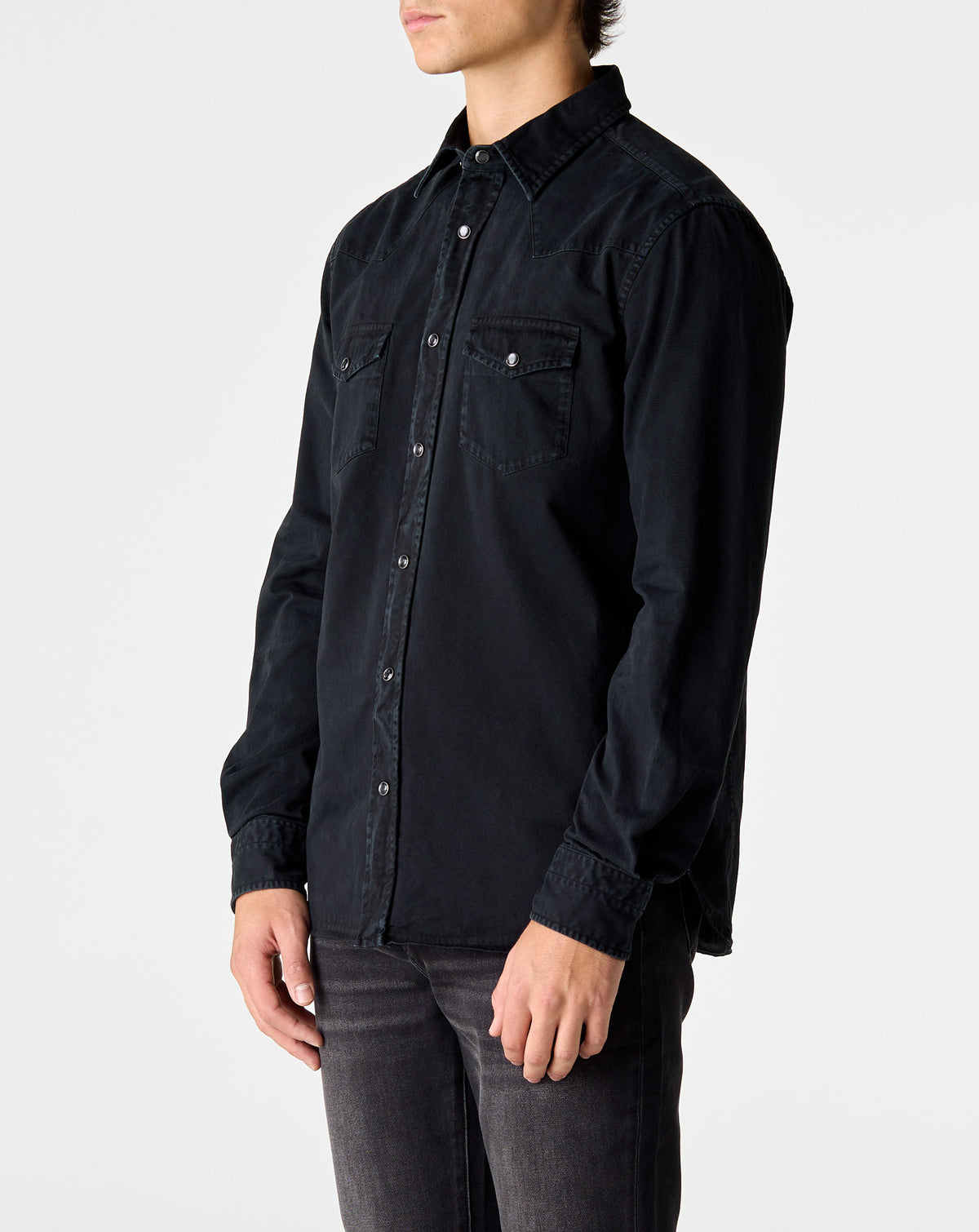 Twill Slim Western Shirt