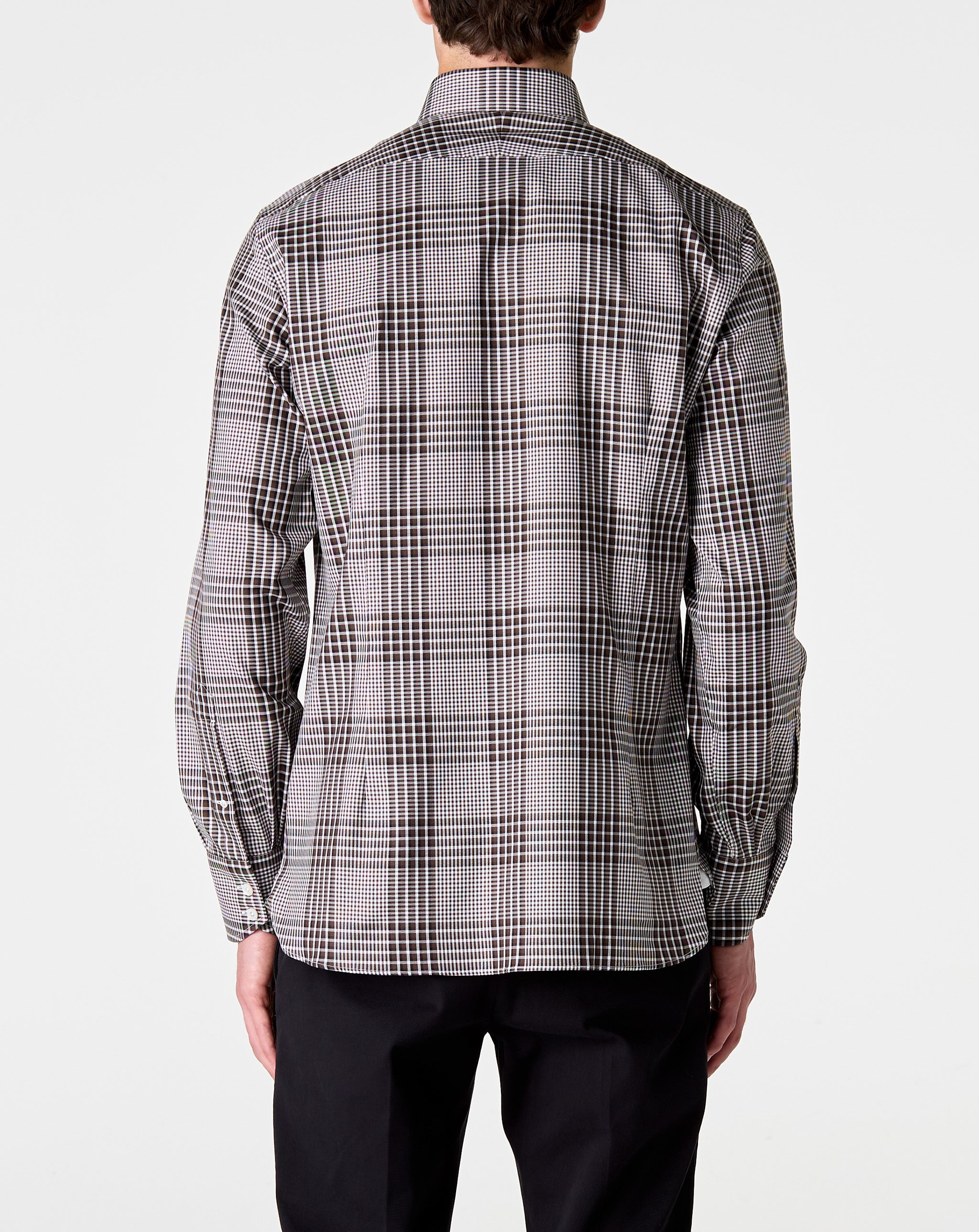 Wide Check Slim Fit L/S