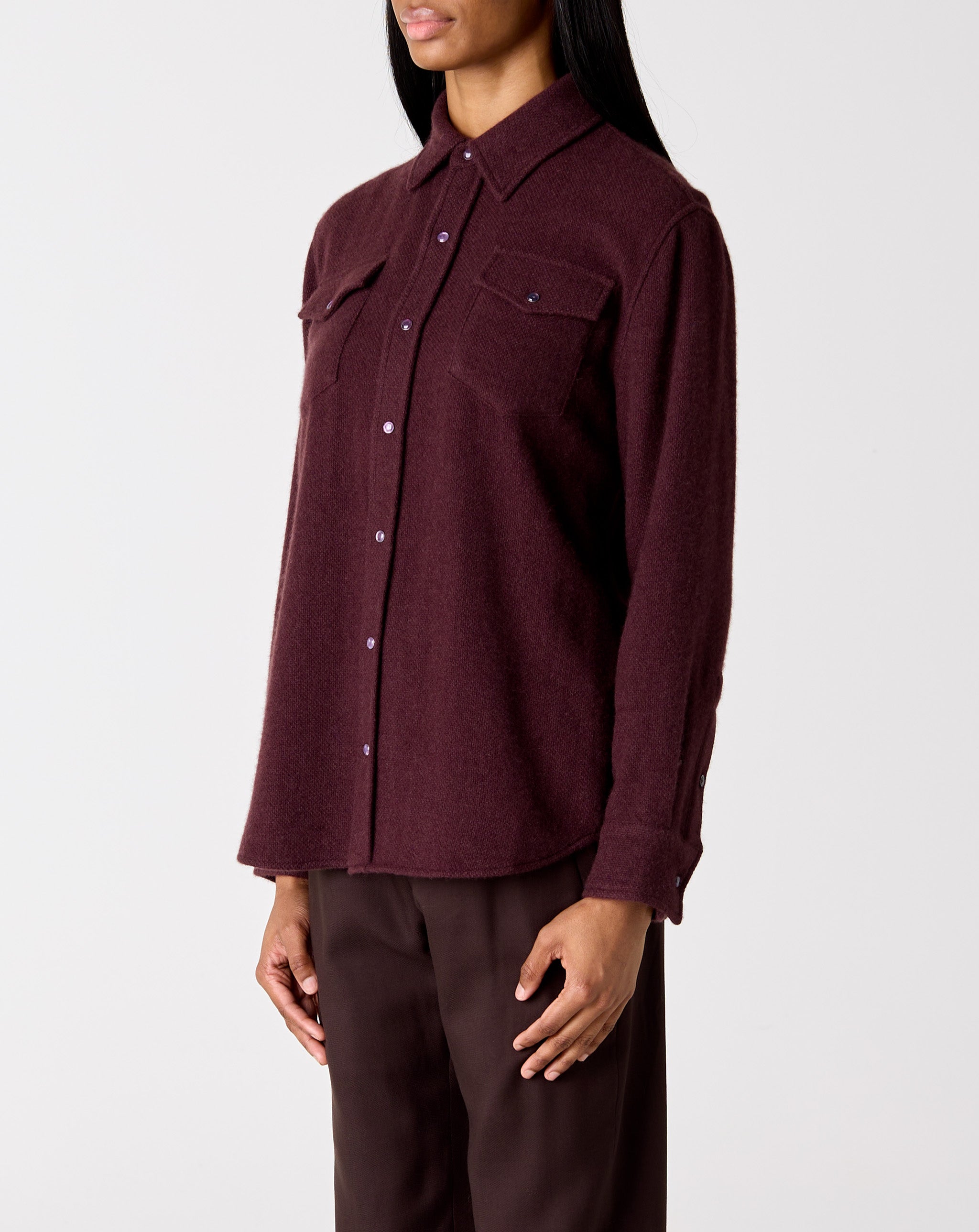 Claret Cashmere Shirt