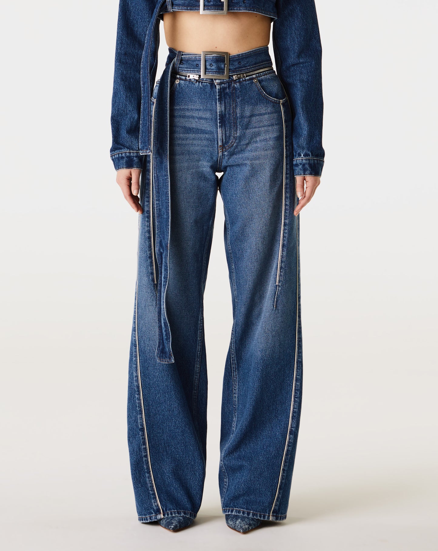 Denim Jean With Zip Belt