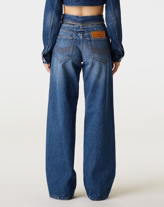 Denim Jean With Zip Belt