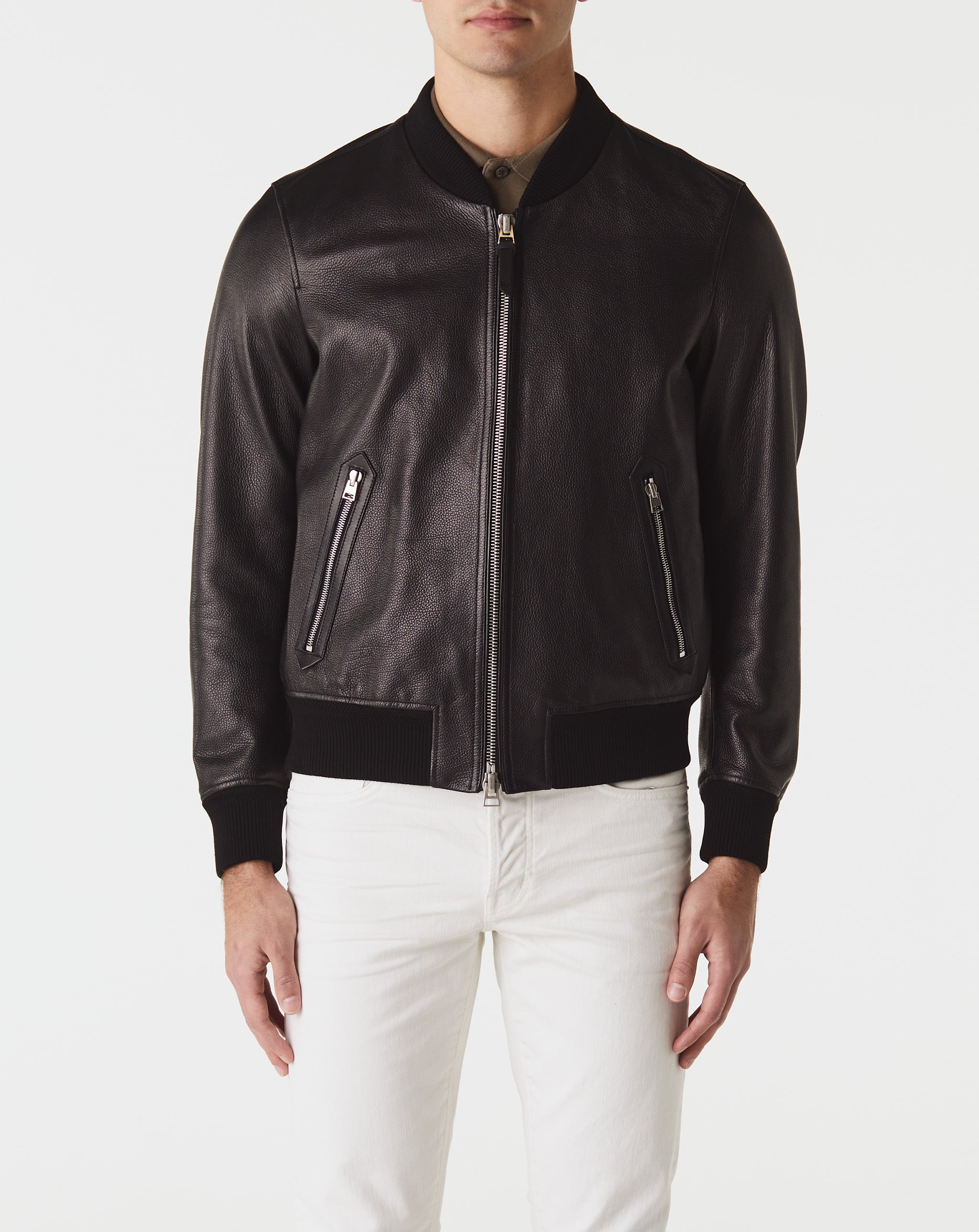 Grain Leather Bomber