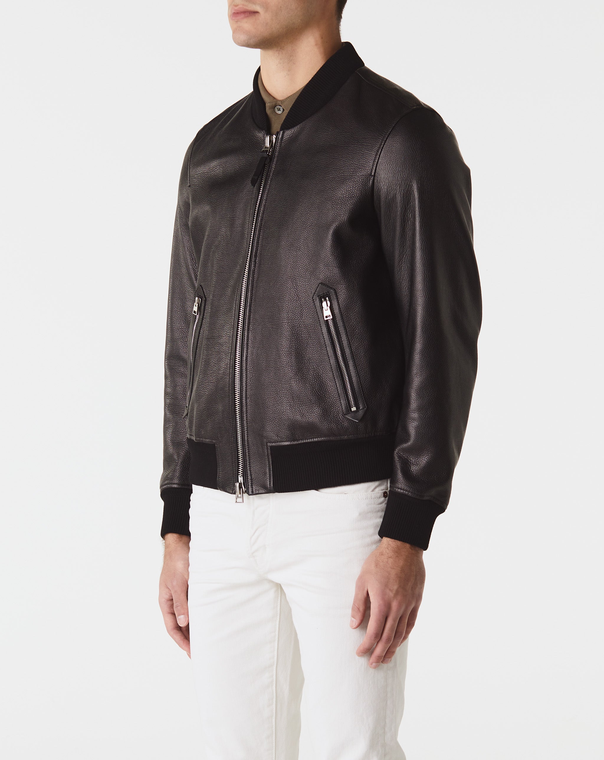 Grain Leather Bomber