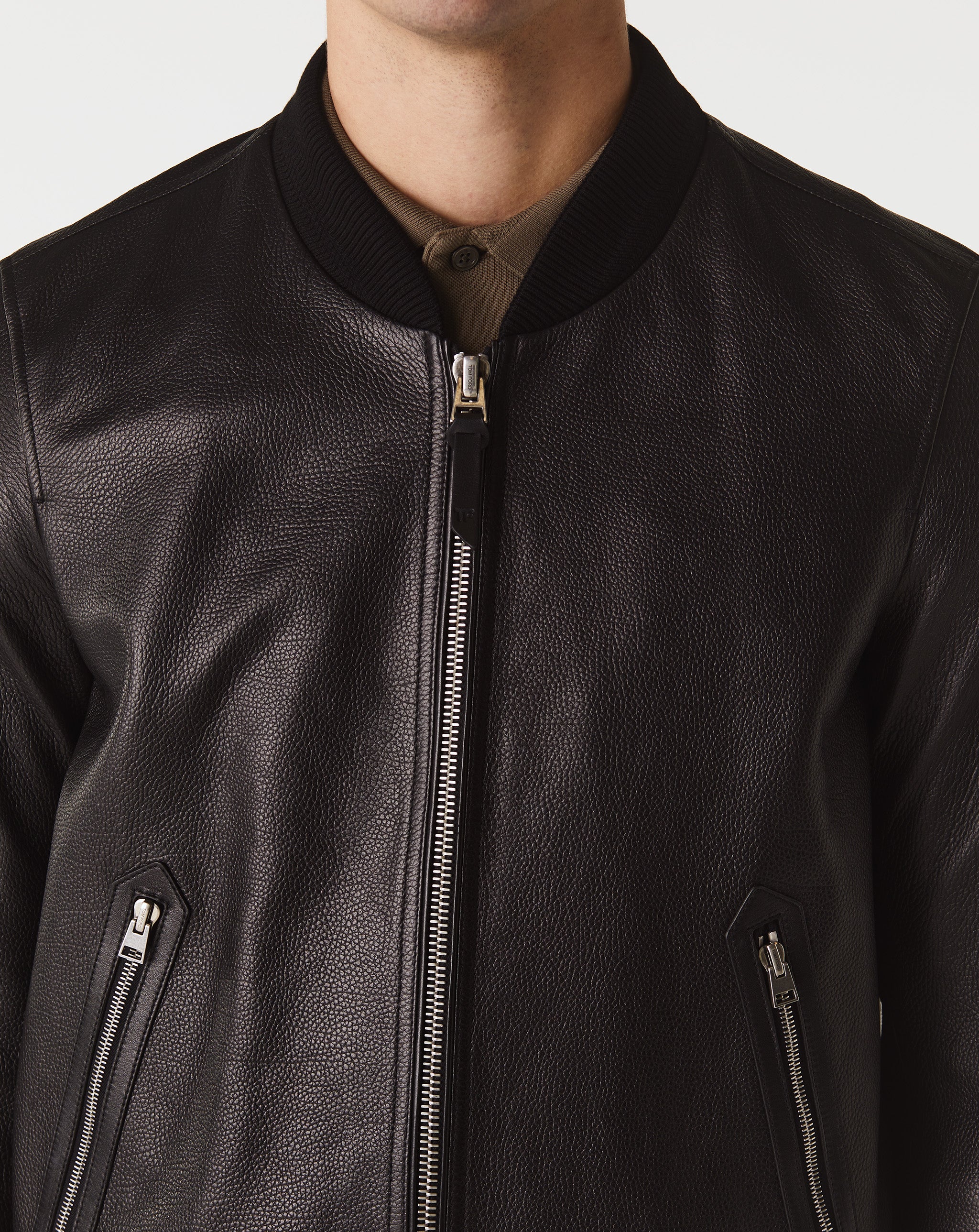 Grain Leather Bomber