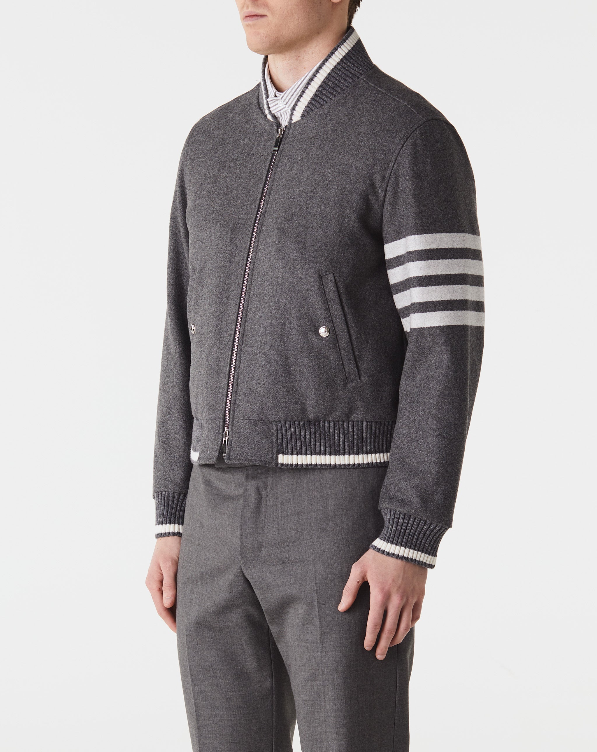 Knit Rib Blouson Jacket