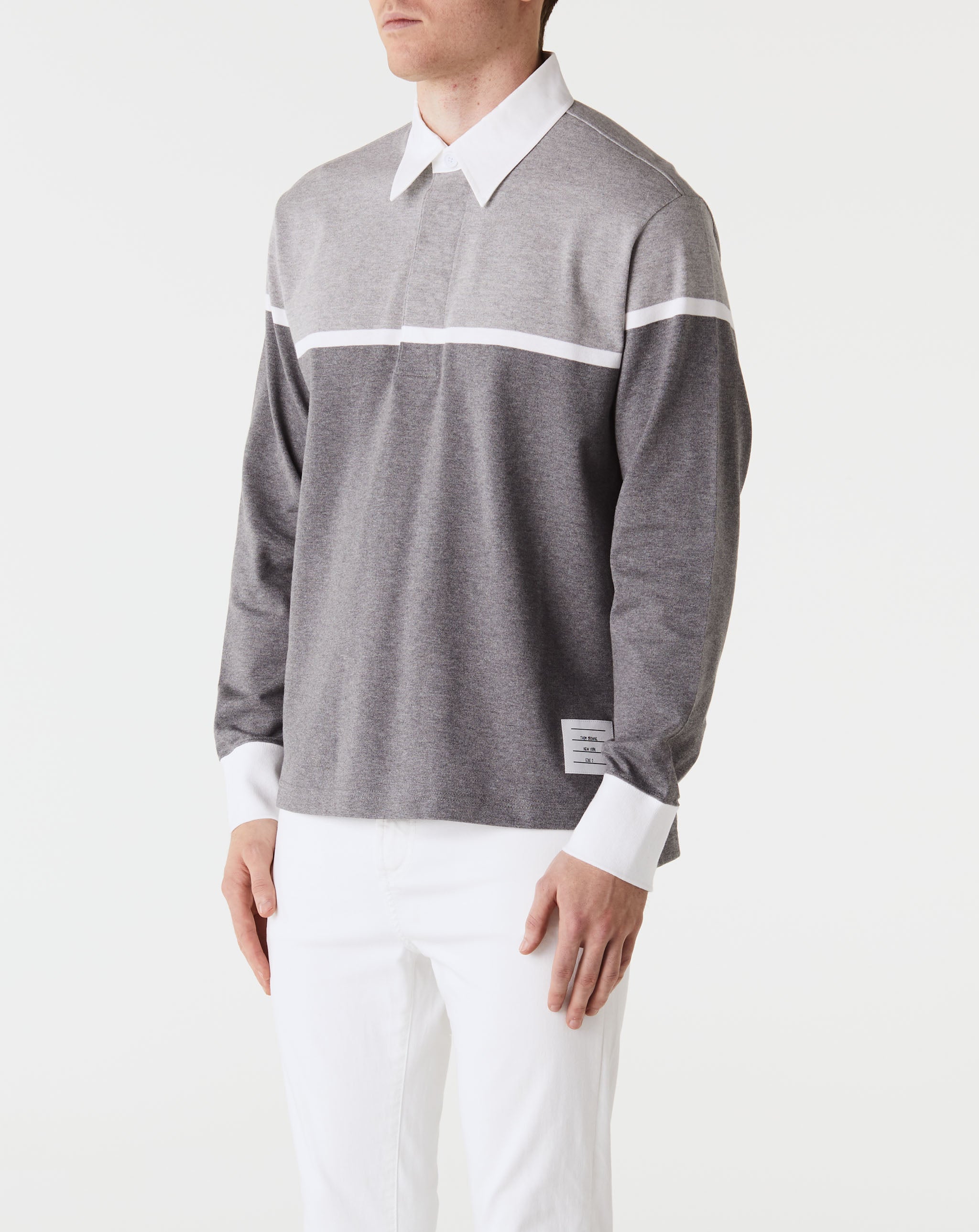 Long Sleeve Rugby Polo 4 Bar