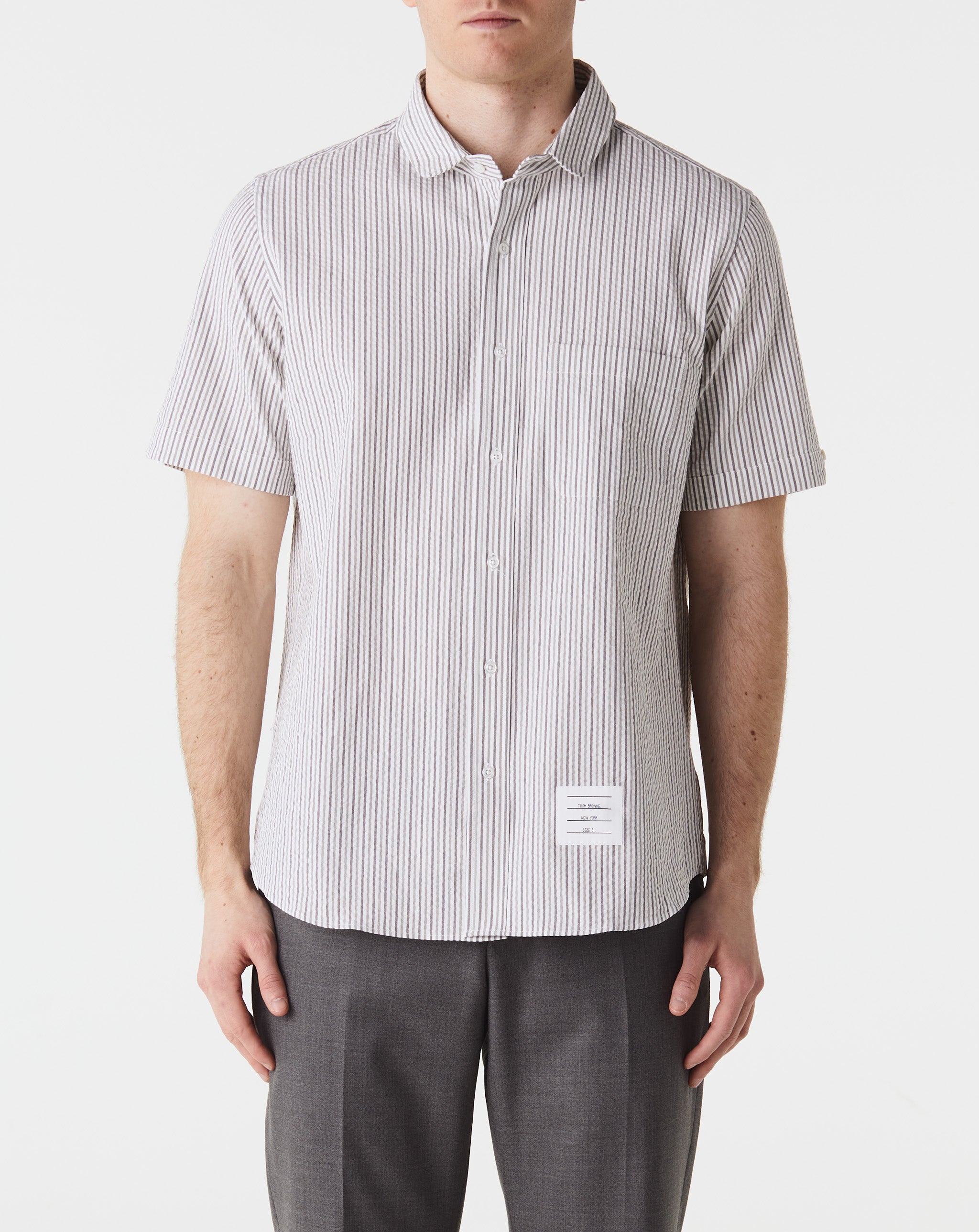 Short Sleeve Round Collar Shirt