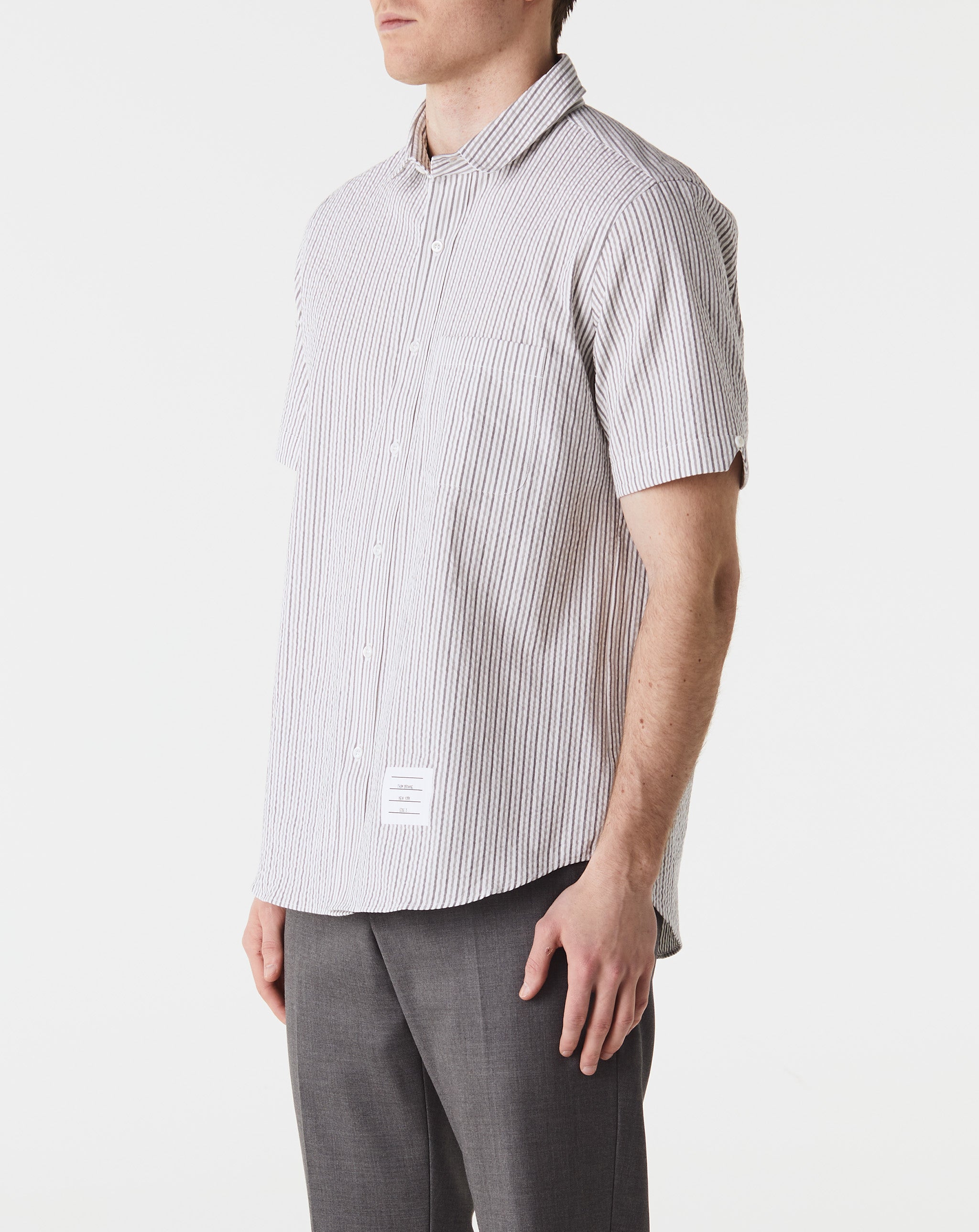 Short Sleeve Round Collar Shirt