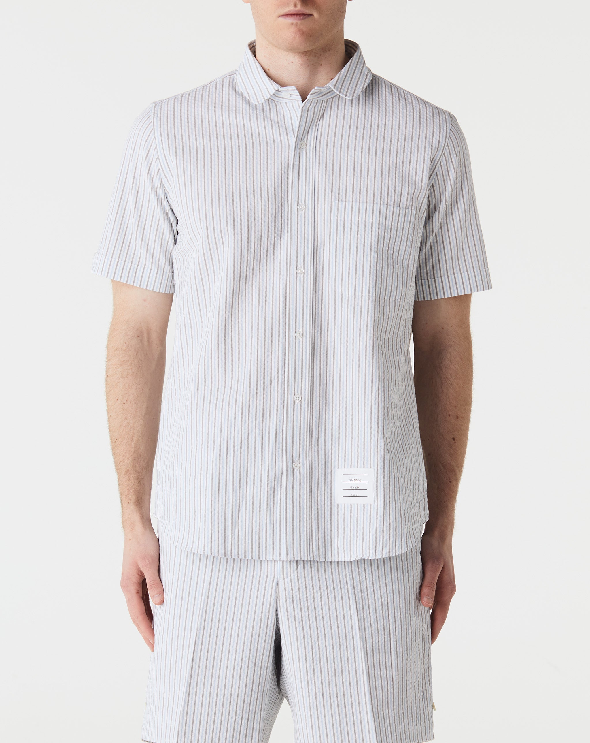 Short Sleeve Round Collar Shirt