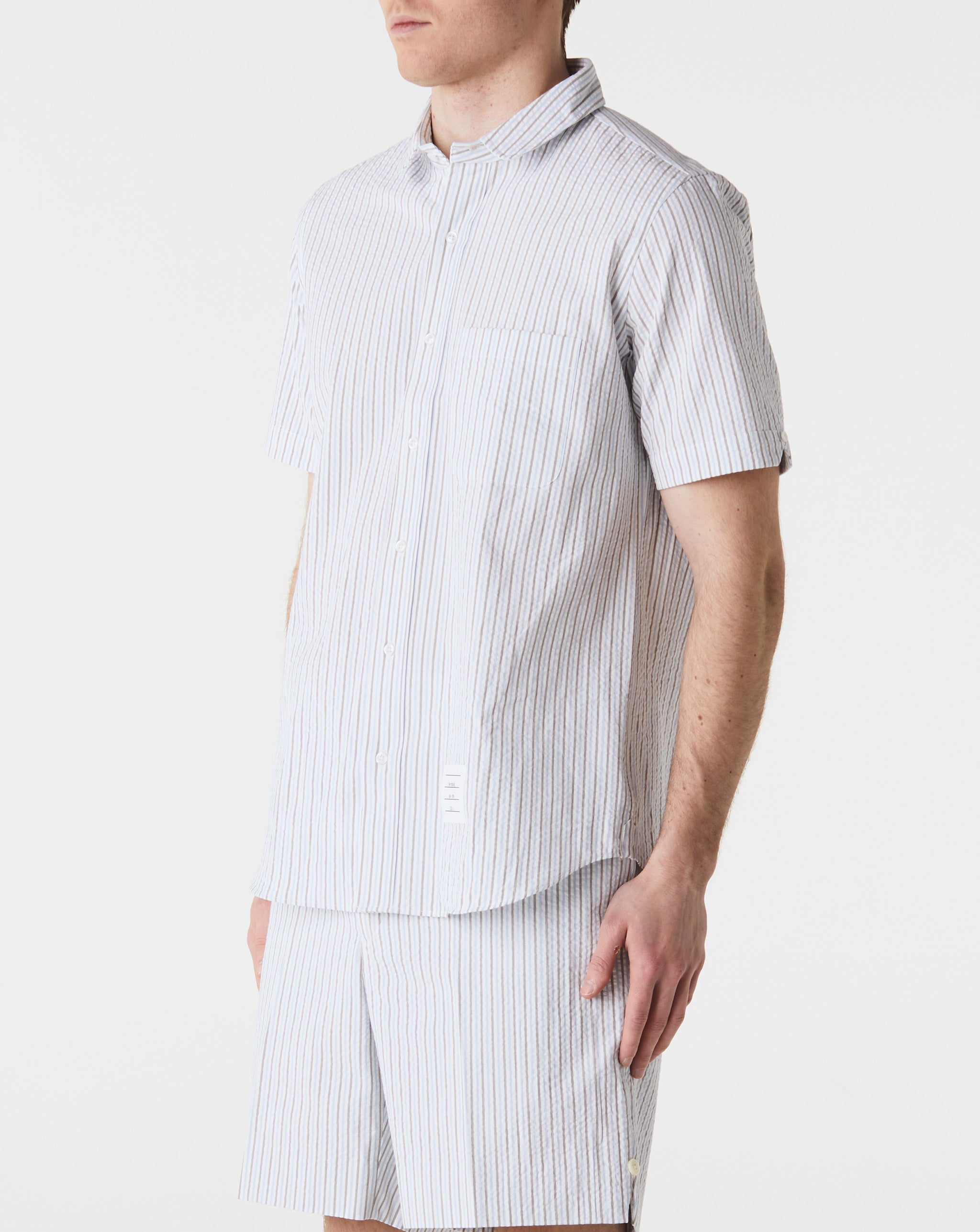 Short Sleeve Round Collar Shirt