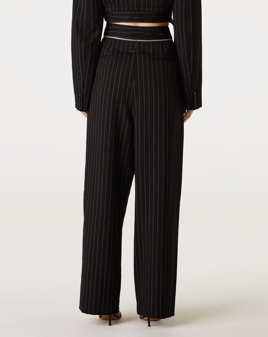 Pinstripe Wool Trouser