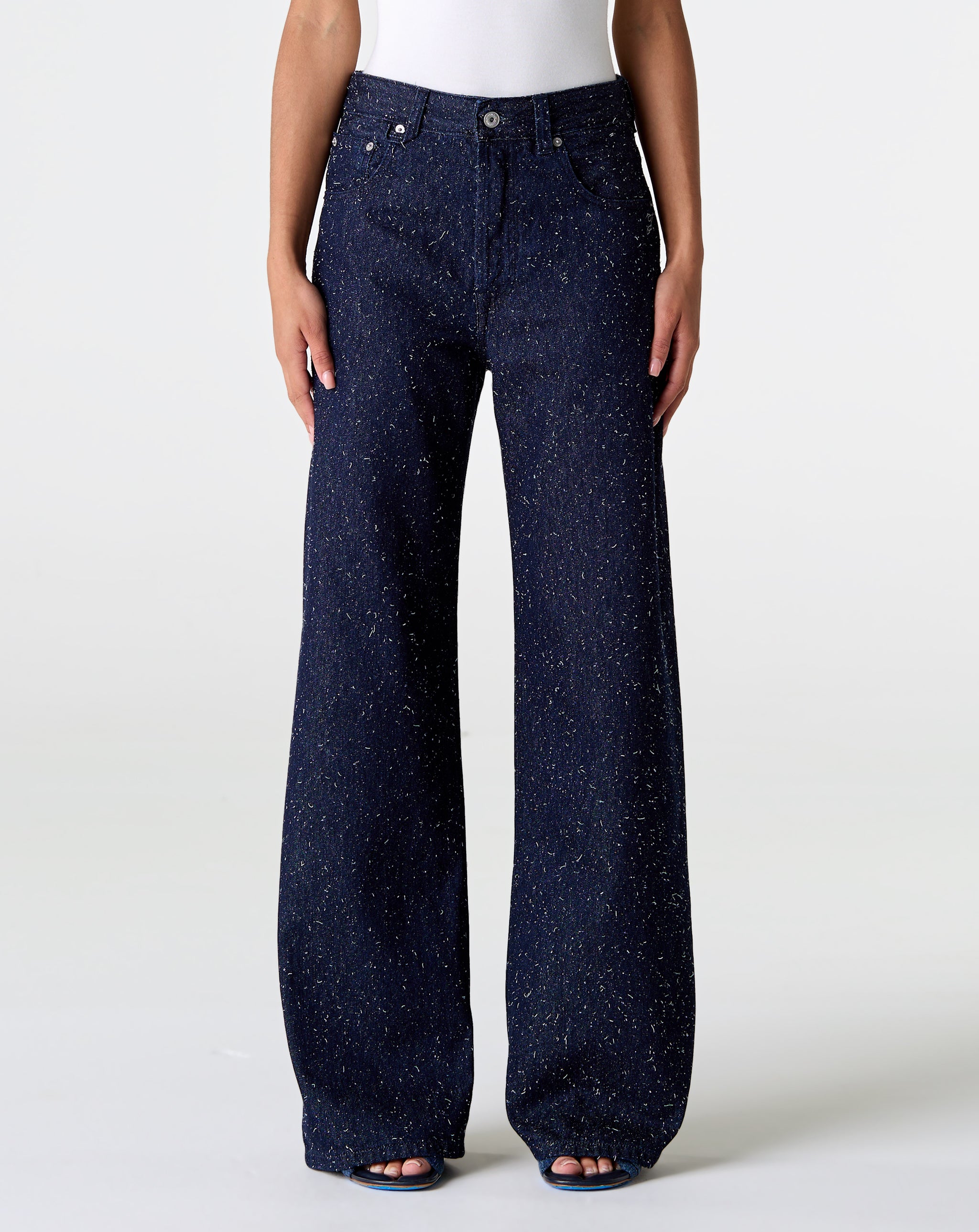 Large Flecked Denim Pant