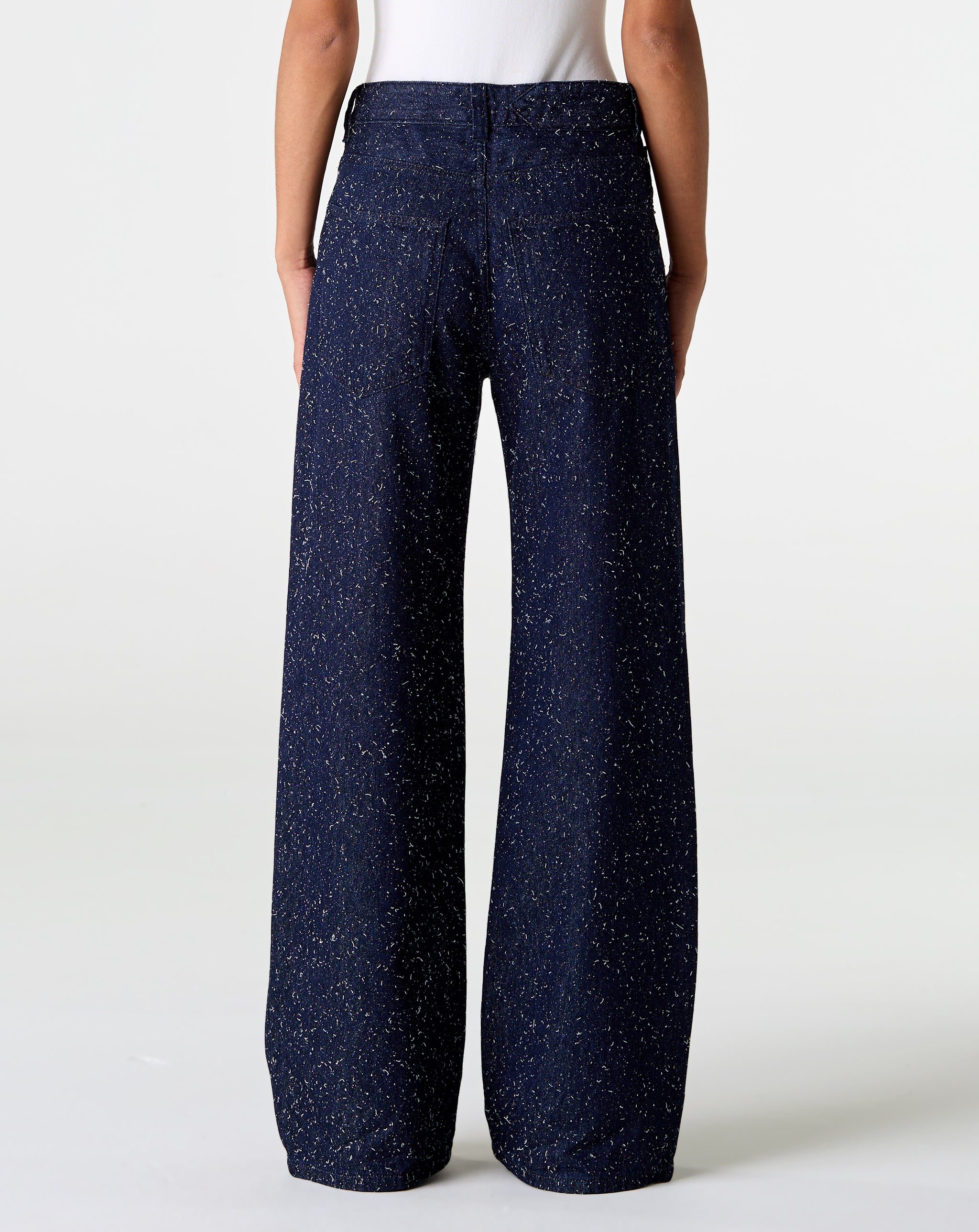 Large Flecked Denim Pant