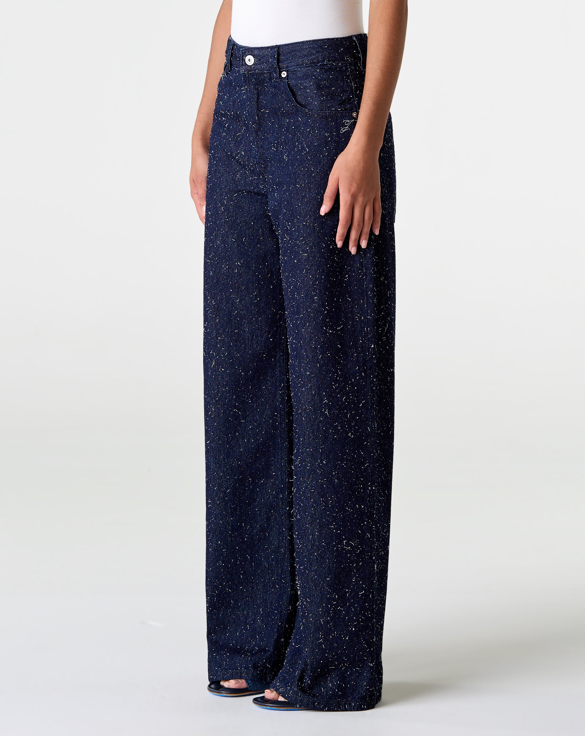Large Flecked Denim Pant