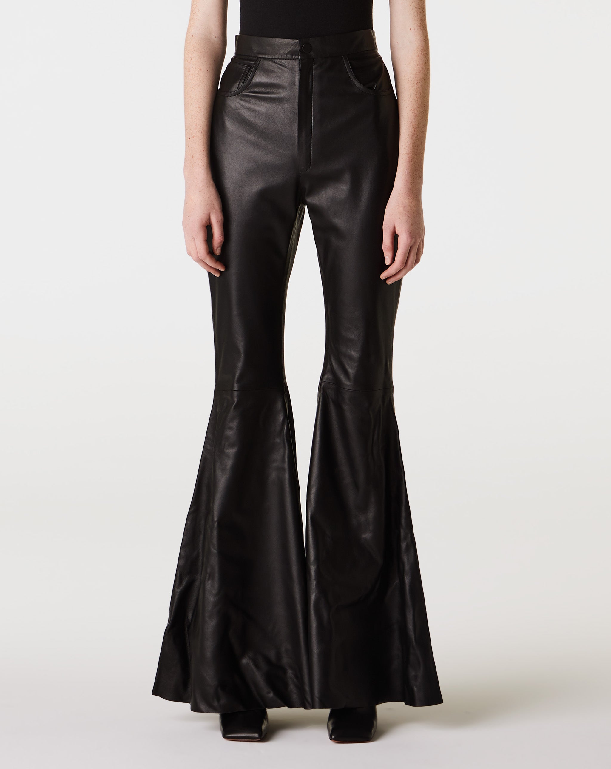 Flare Leather Pants