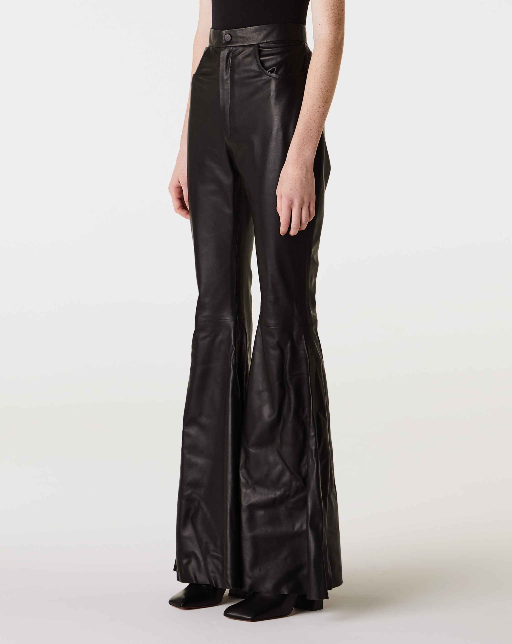Flare Leather Pants