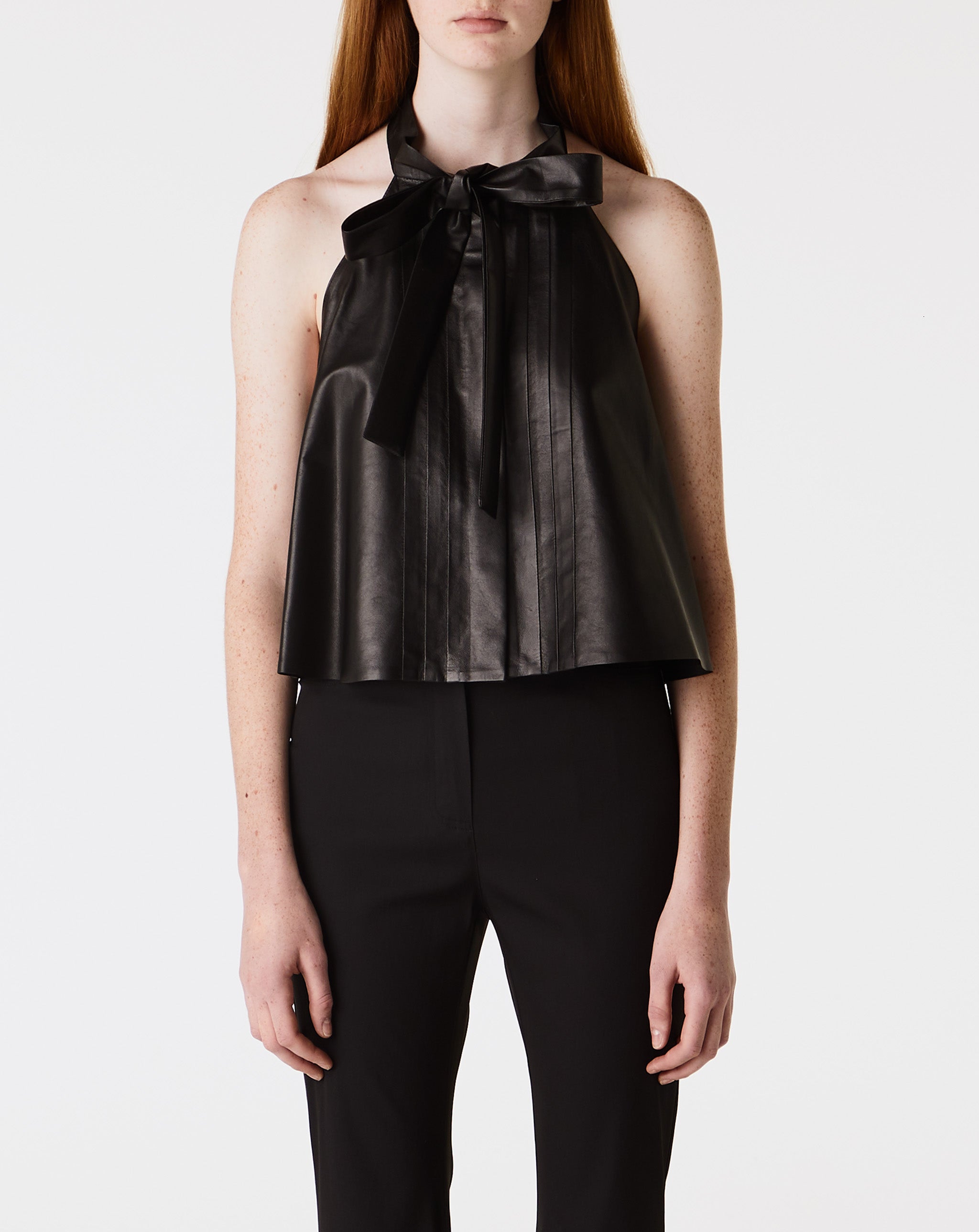 Backless Leather Shirt