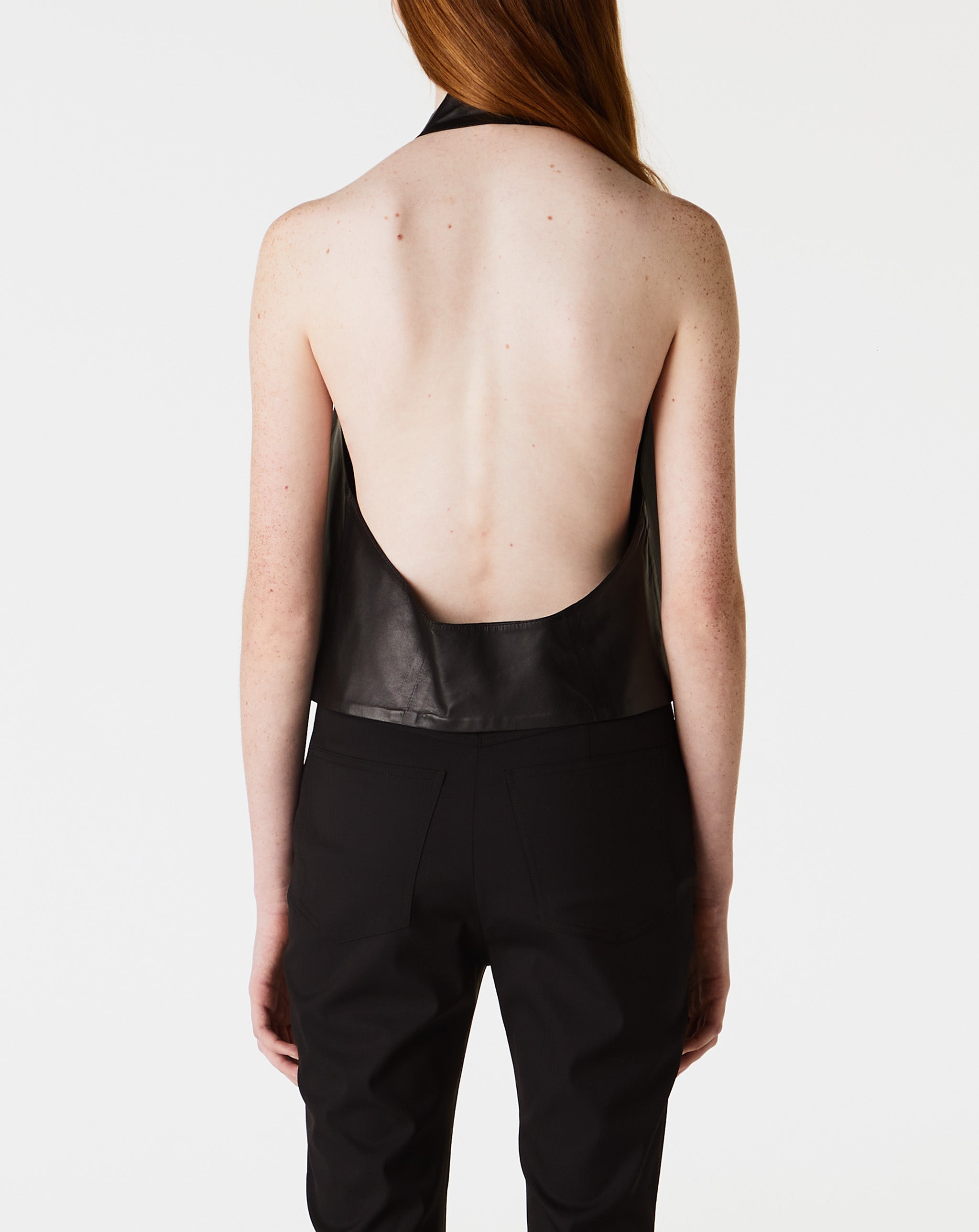 Backless Leather Shirt