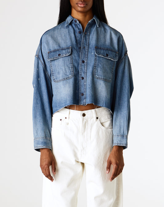 Cropped Denim Shirt