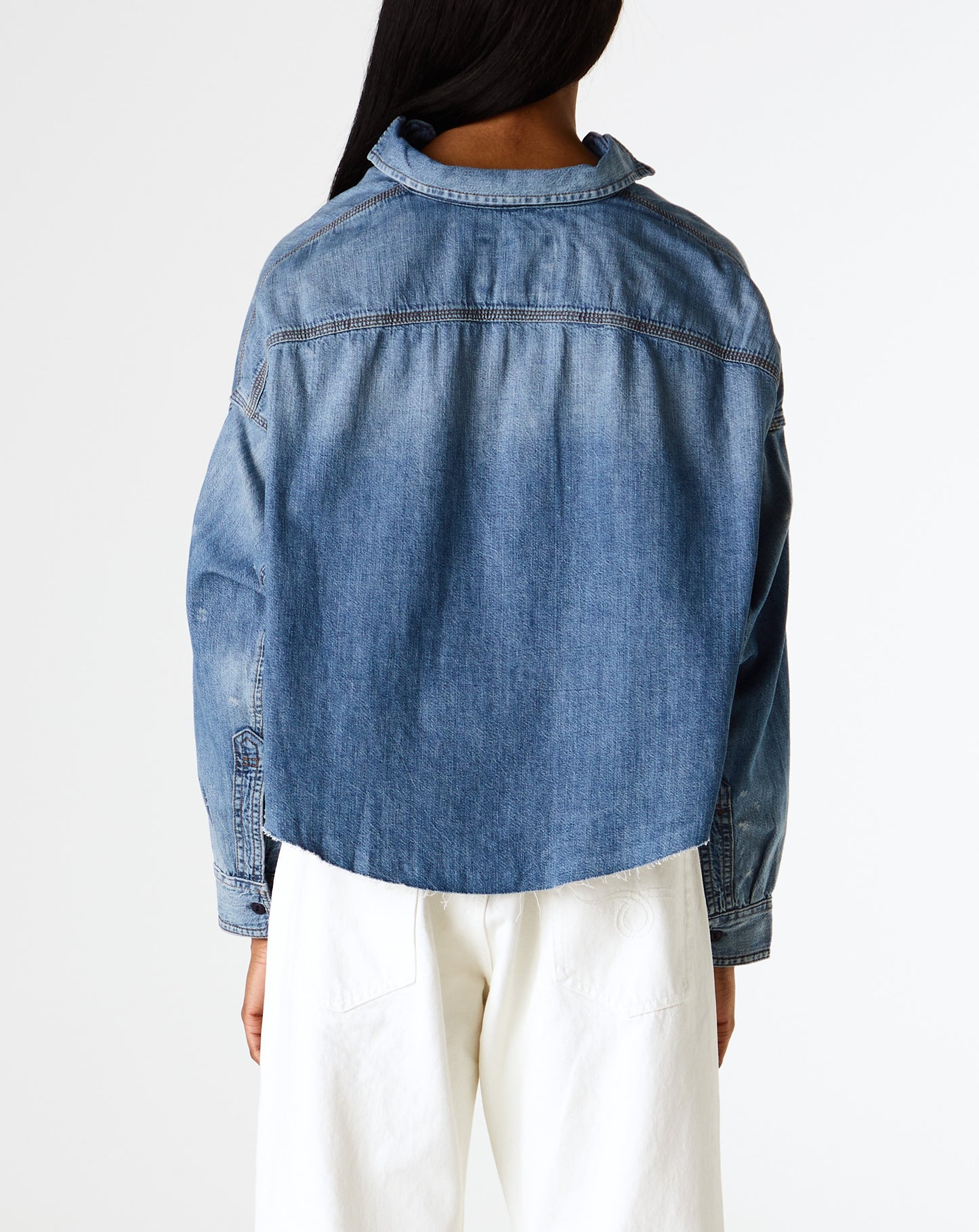 Cropped Denim Shirt