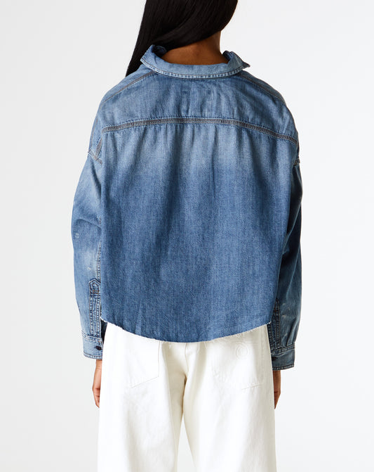 Cropped Denim Shirt