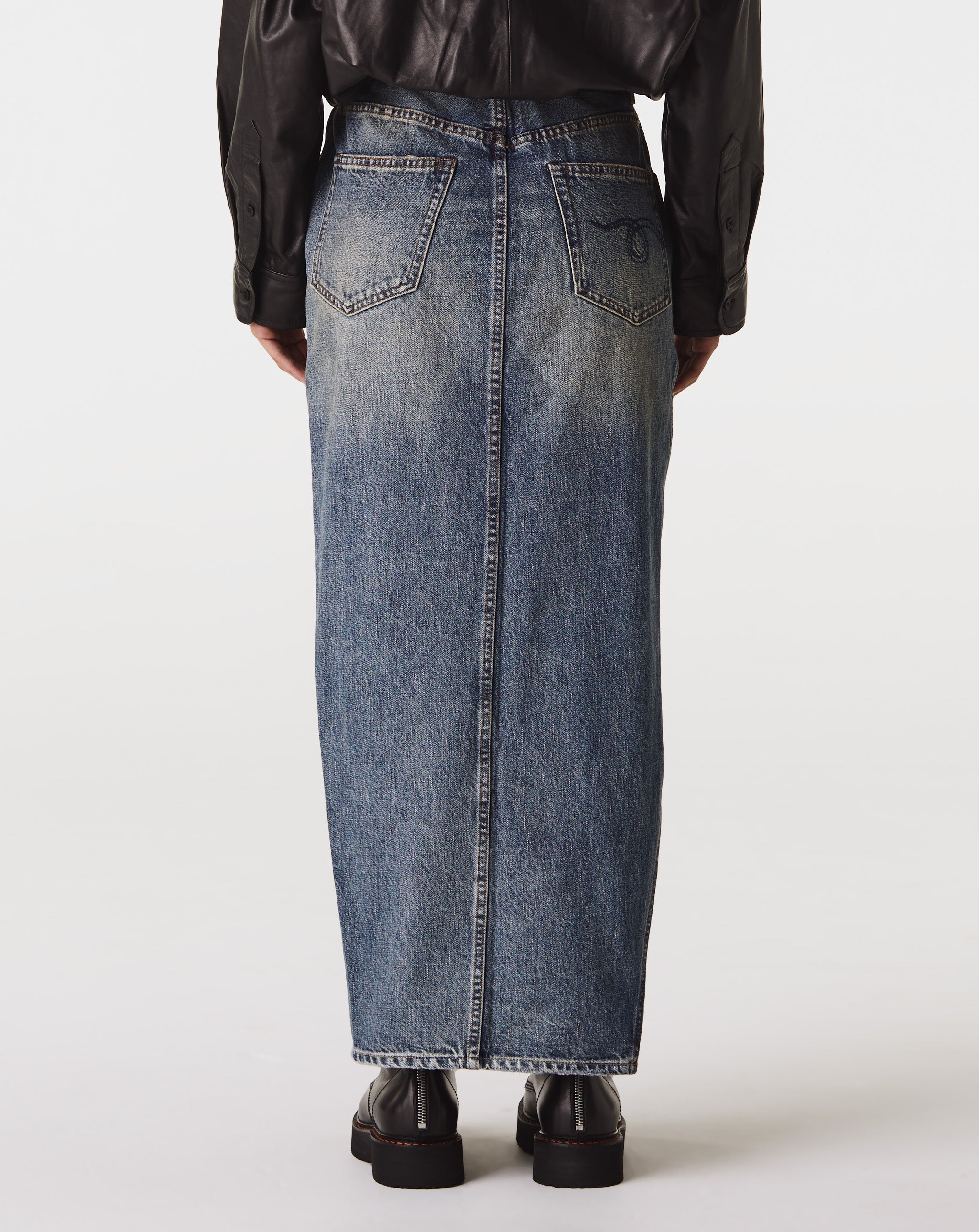 スカート DEVON SIDE SLIT SKIRT DEVON SIDE SLIT SKIRT - CLINTON BLUE – R13