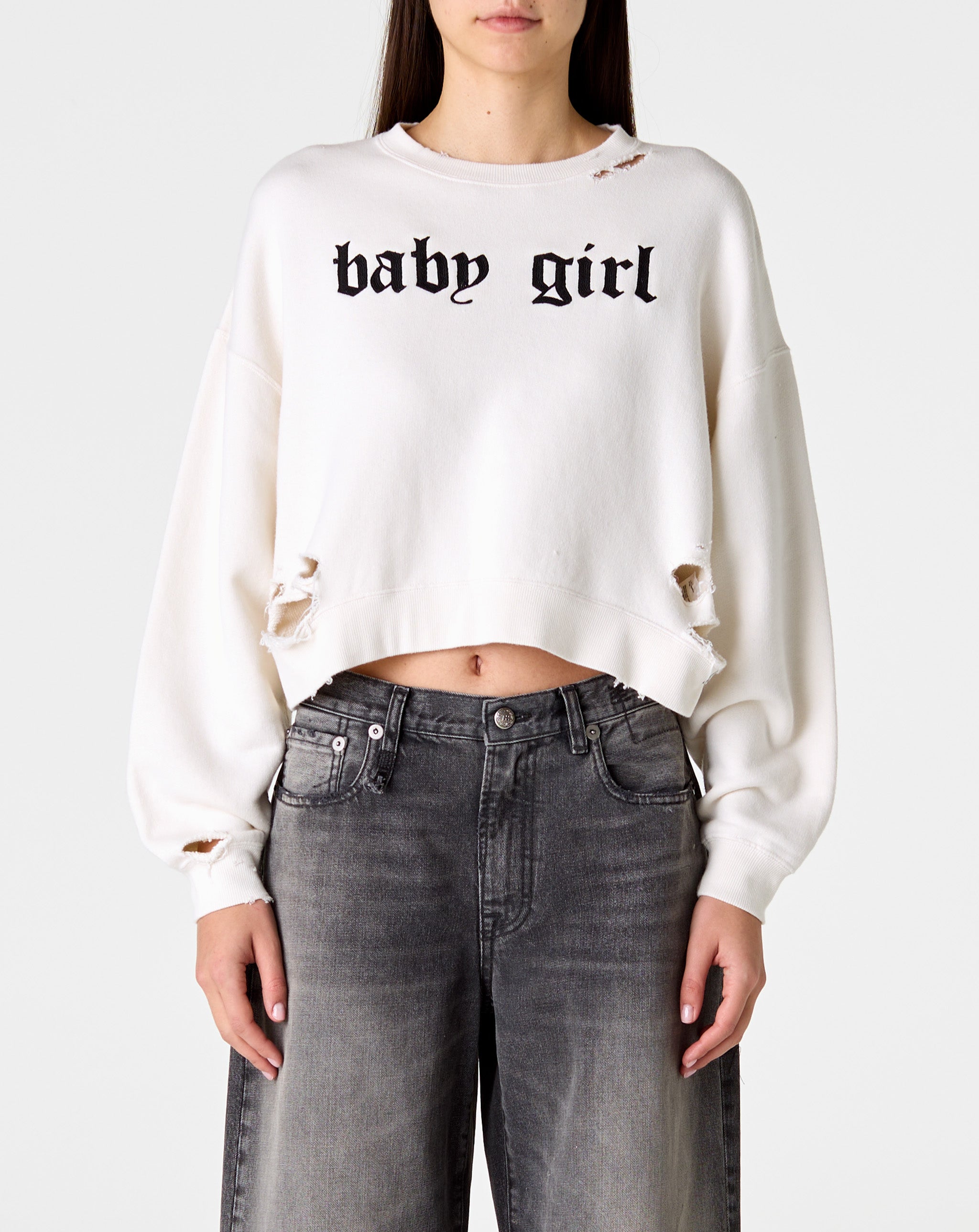 Baby Girl Cropped Crewneck
