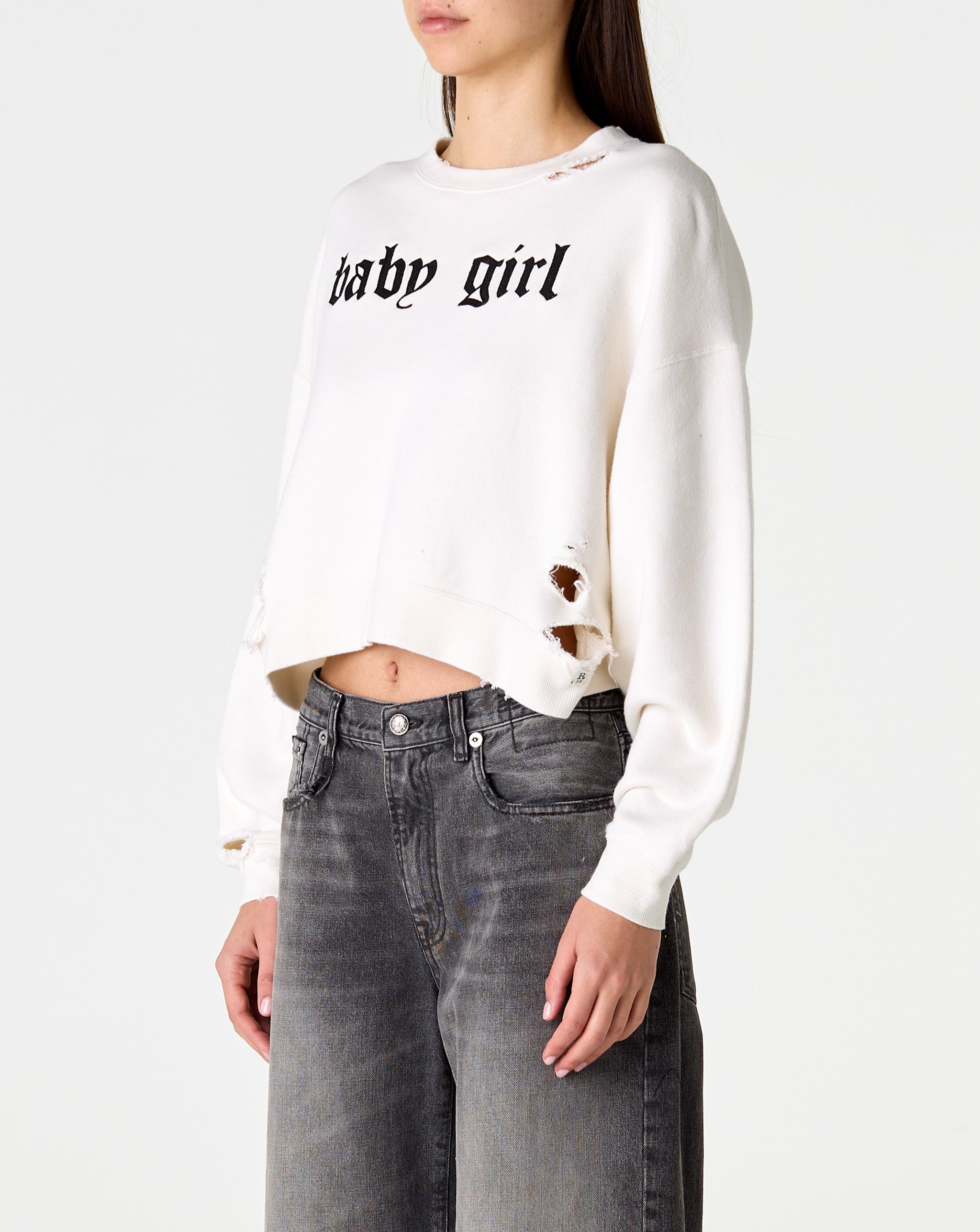 Baby Girl Cropped Crewneck