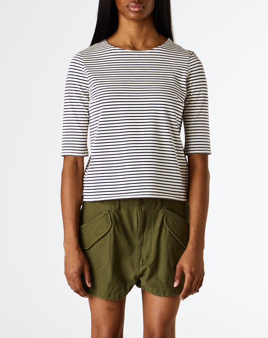 Elbow Sleeve Stripe Tee