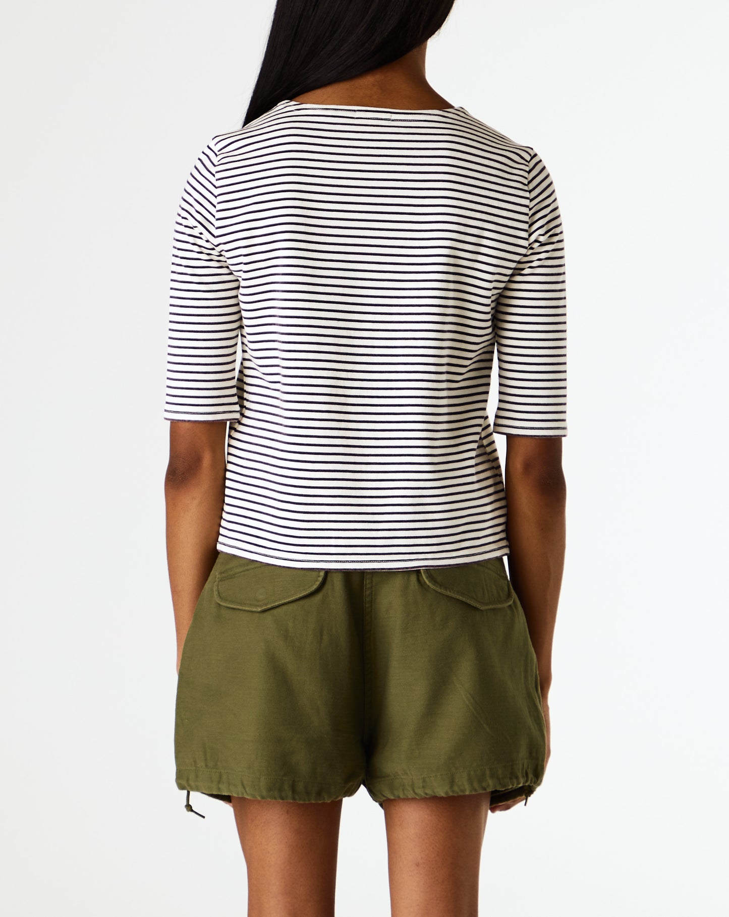 Elbow Sleeve Stripe Tee
