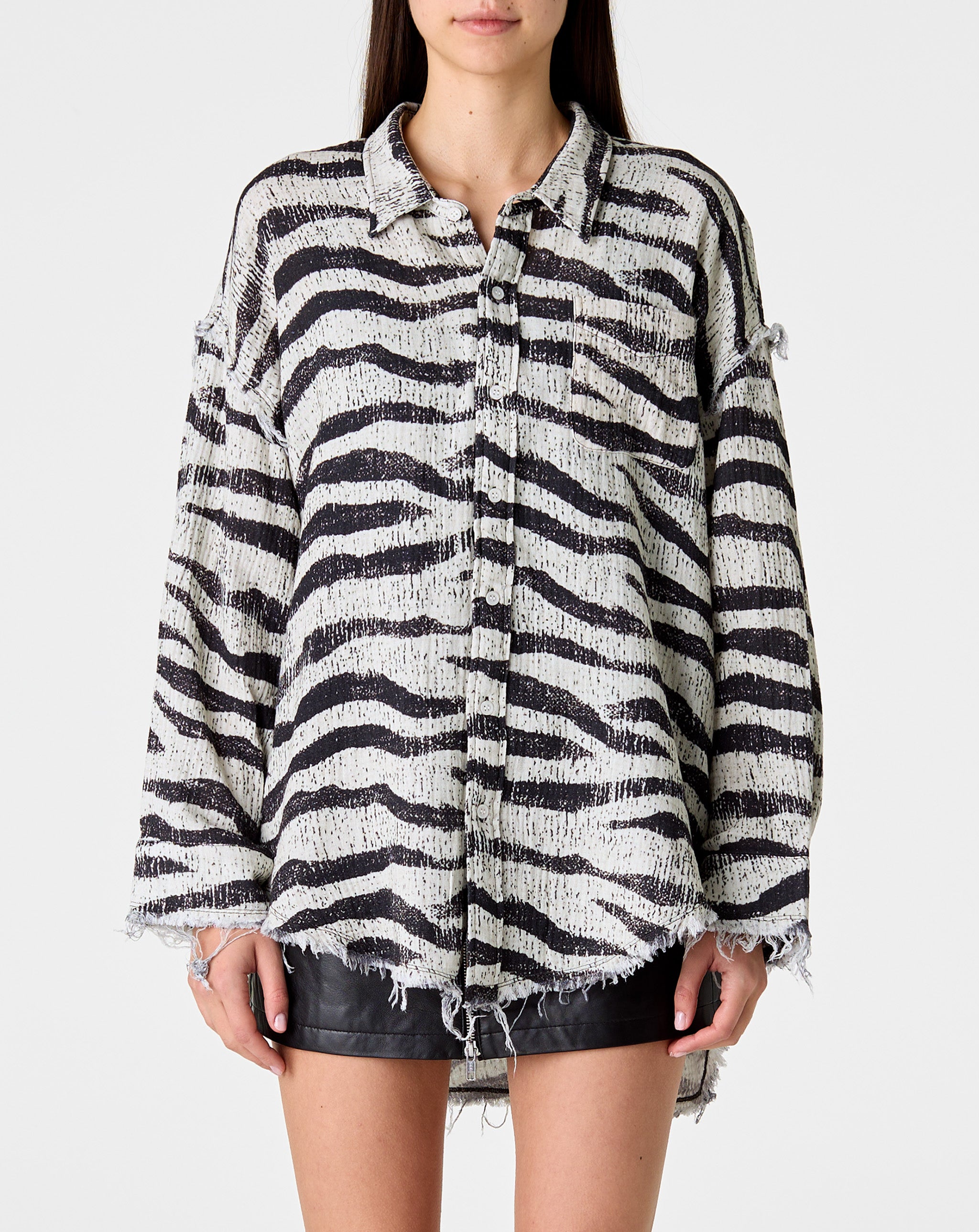 Shredded Seam Drop Shirt