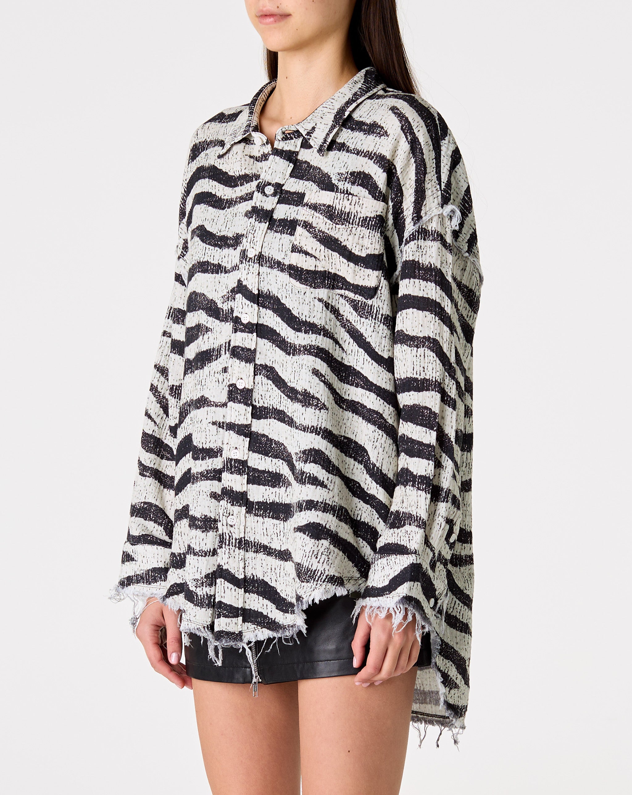 Shredded Seam Drop Shirt