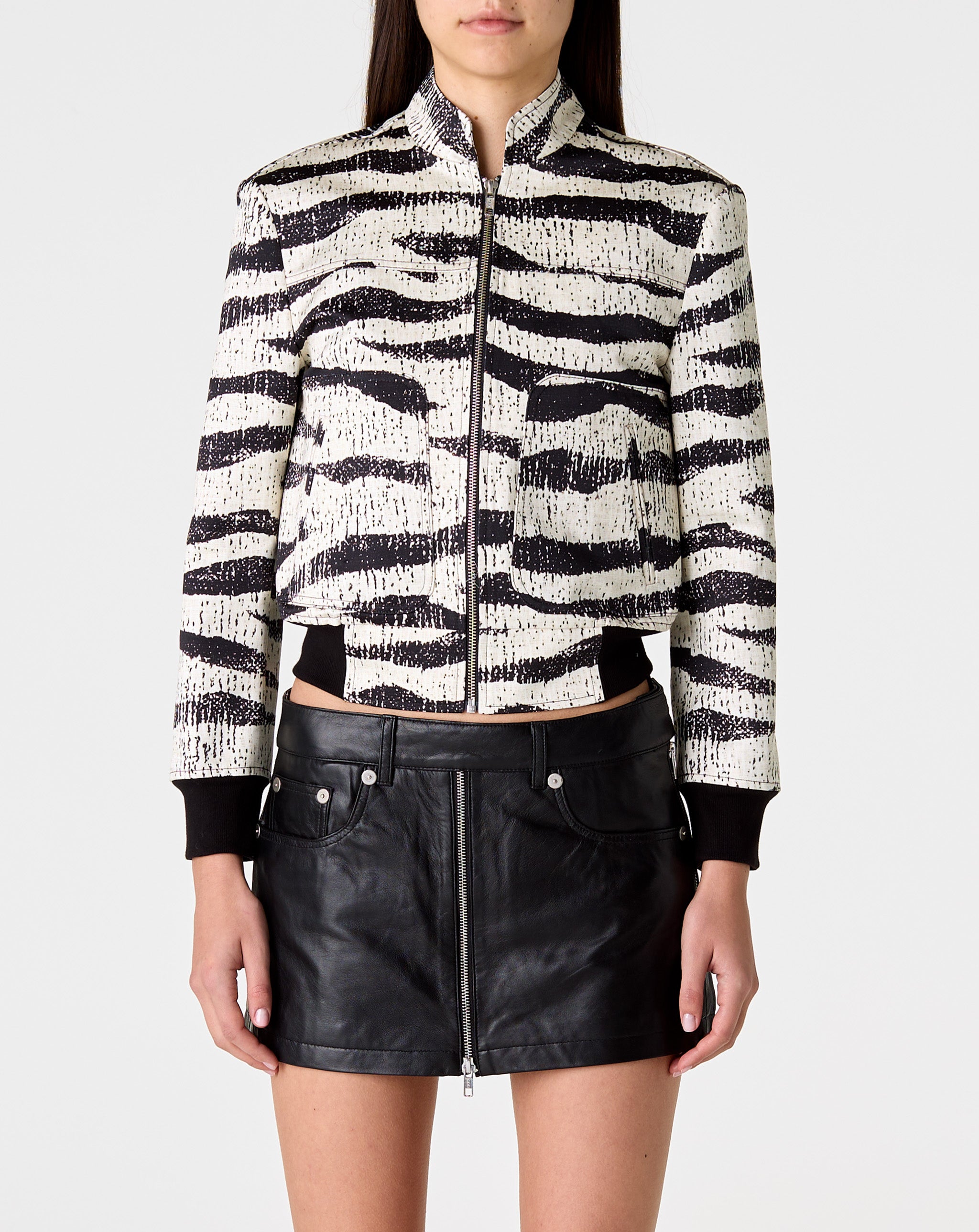 Shrunken Jacket W/ Stand Collar